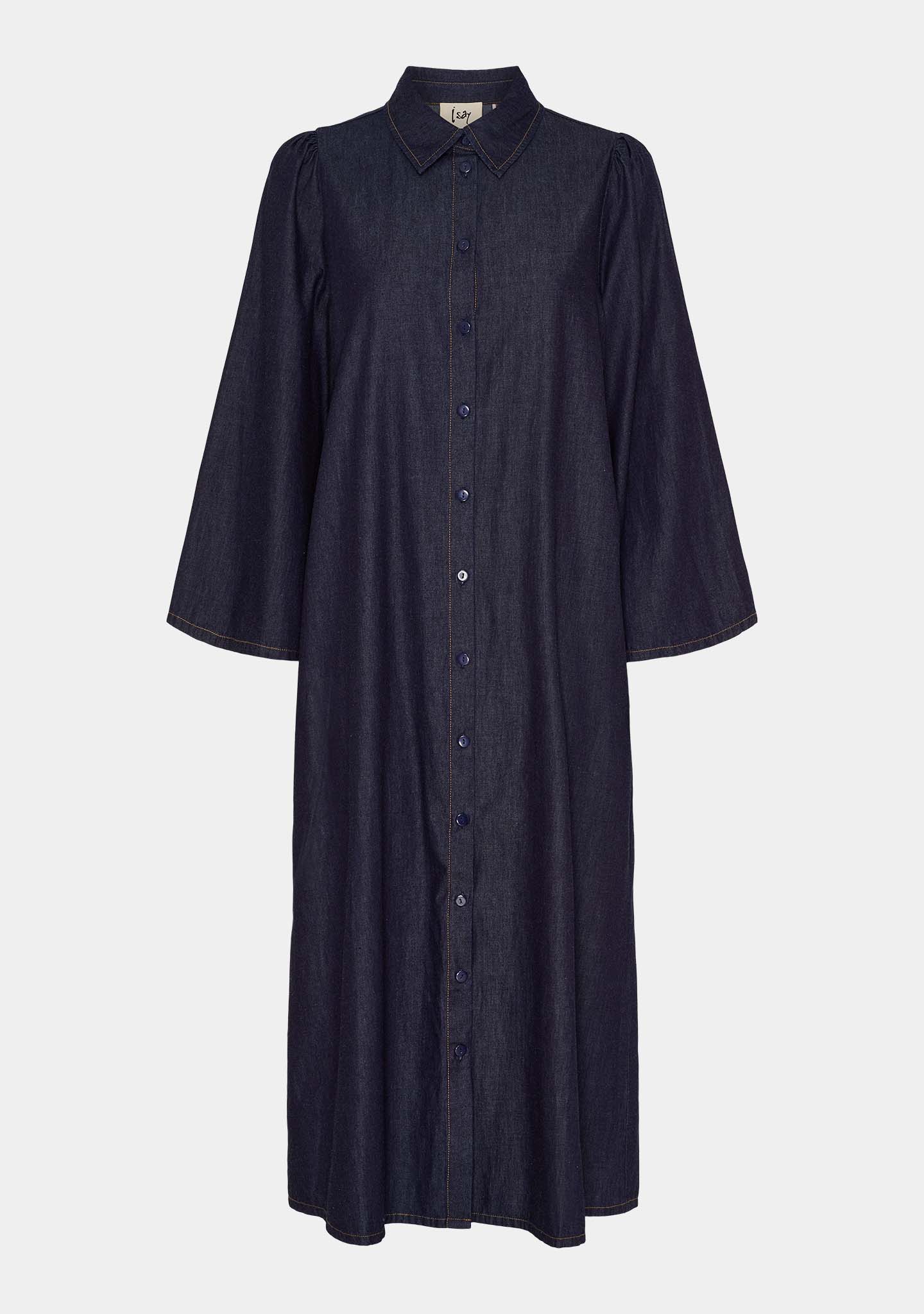 Ganja Sleeve Dress - Unwashed Denim - Image 2