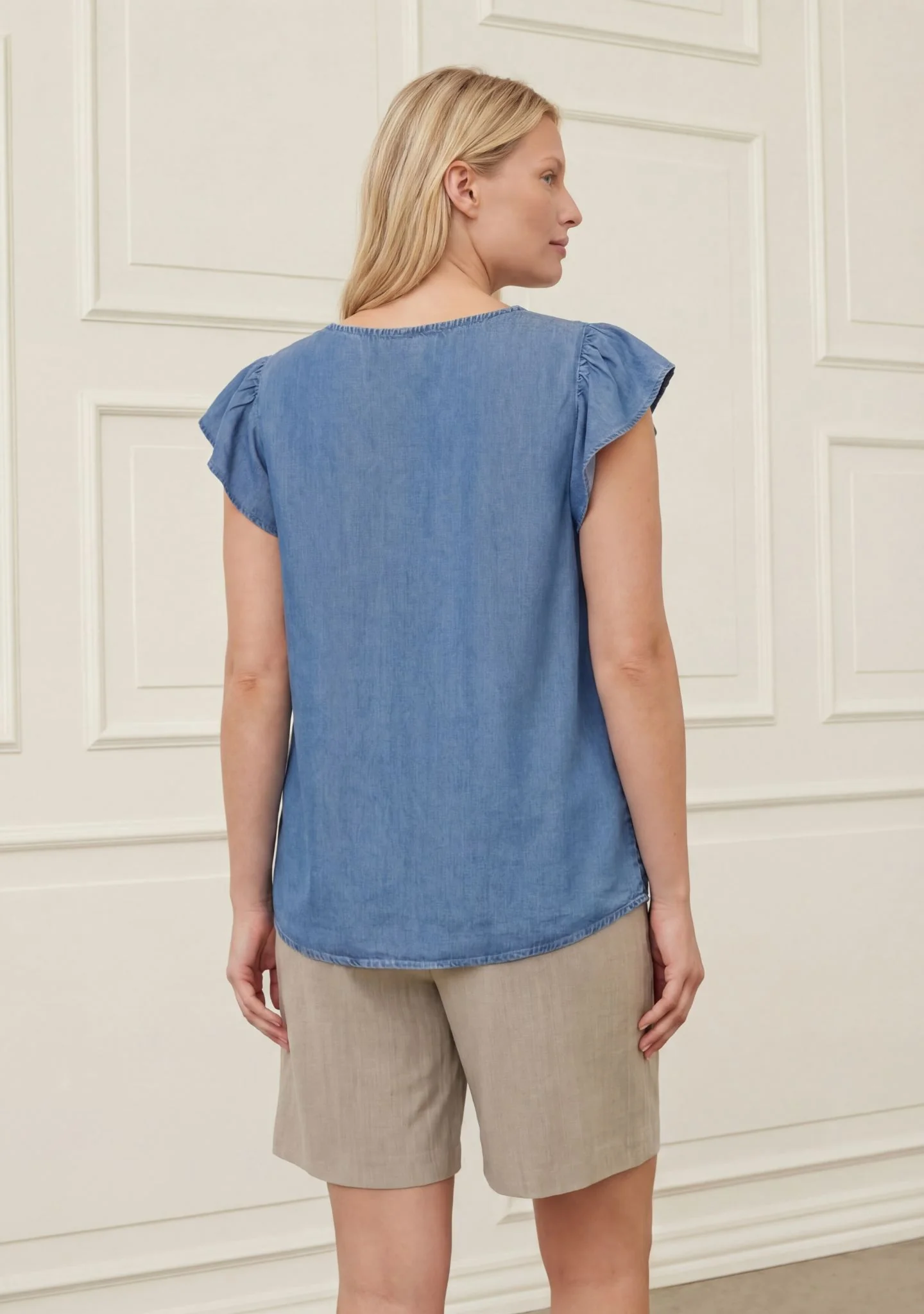 Ganja Smock Top - Denim Blue - Image 3