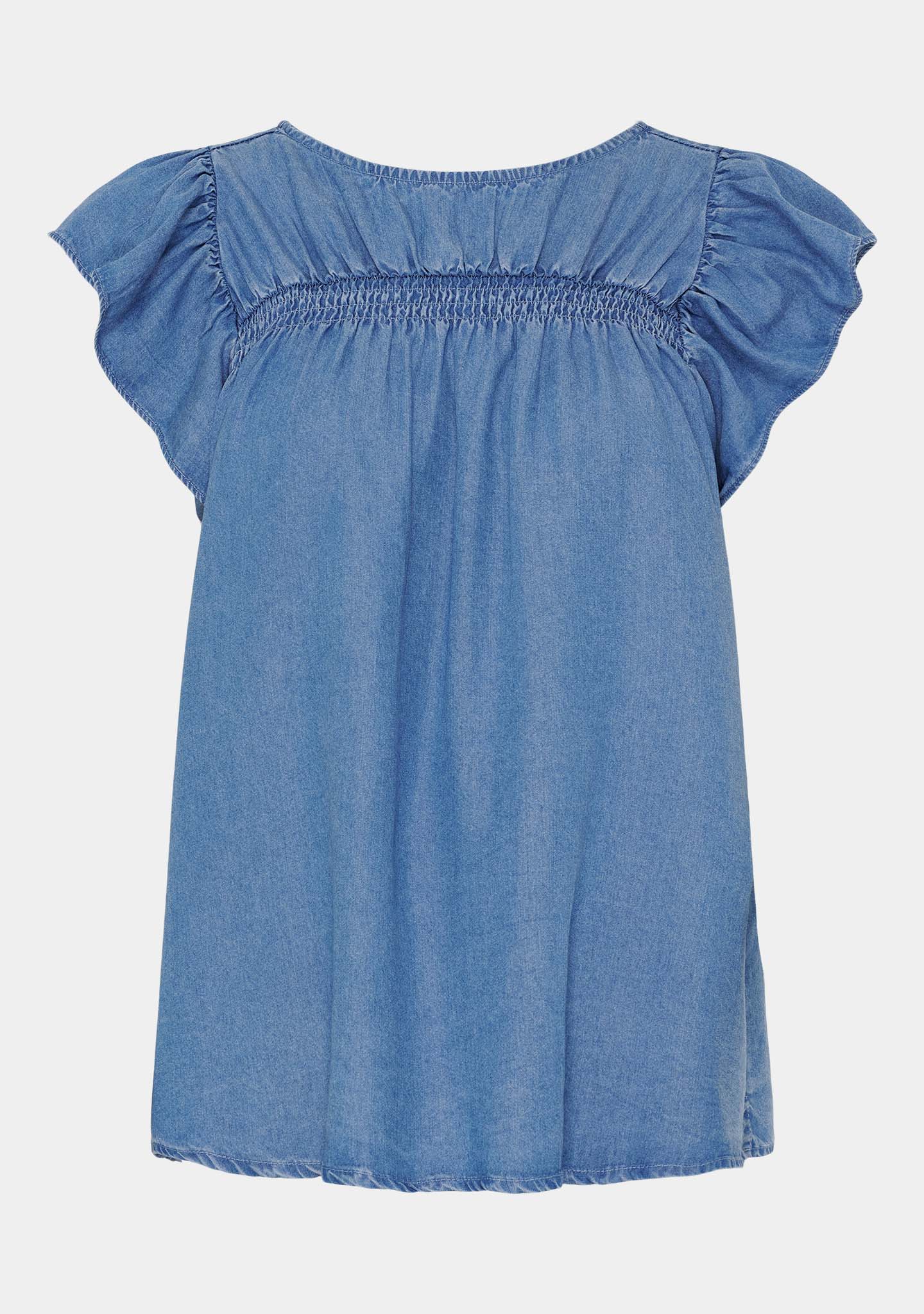 Ganja Smock Top - Denim Blue - Image 5