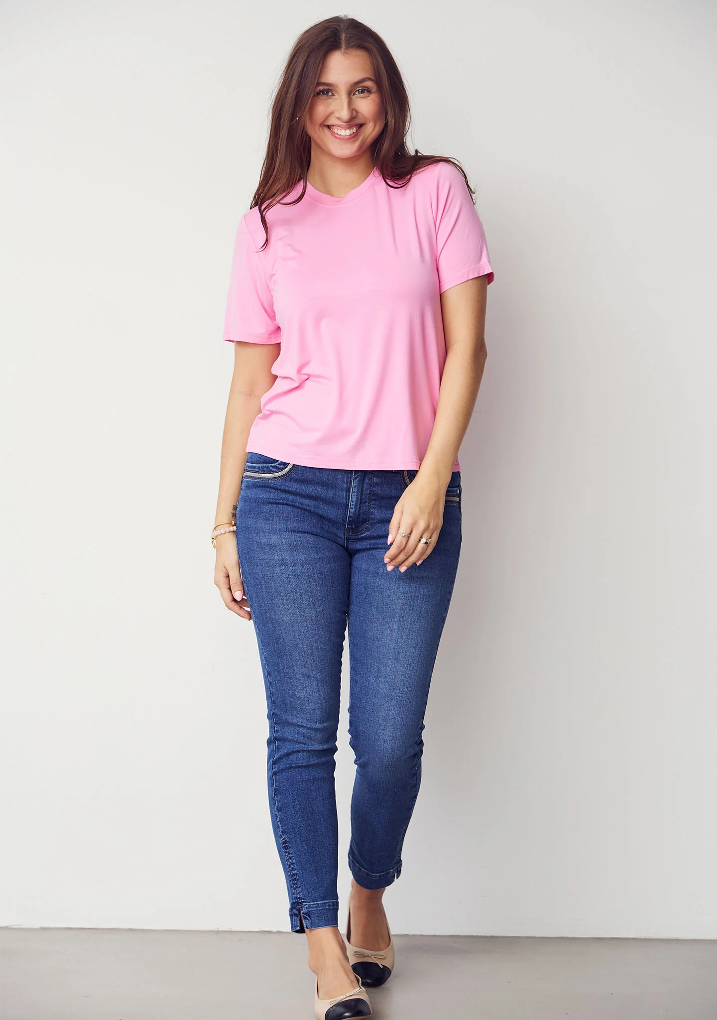 Gritt O-Neck T-Shirt - Hot pink - Image 4