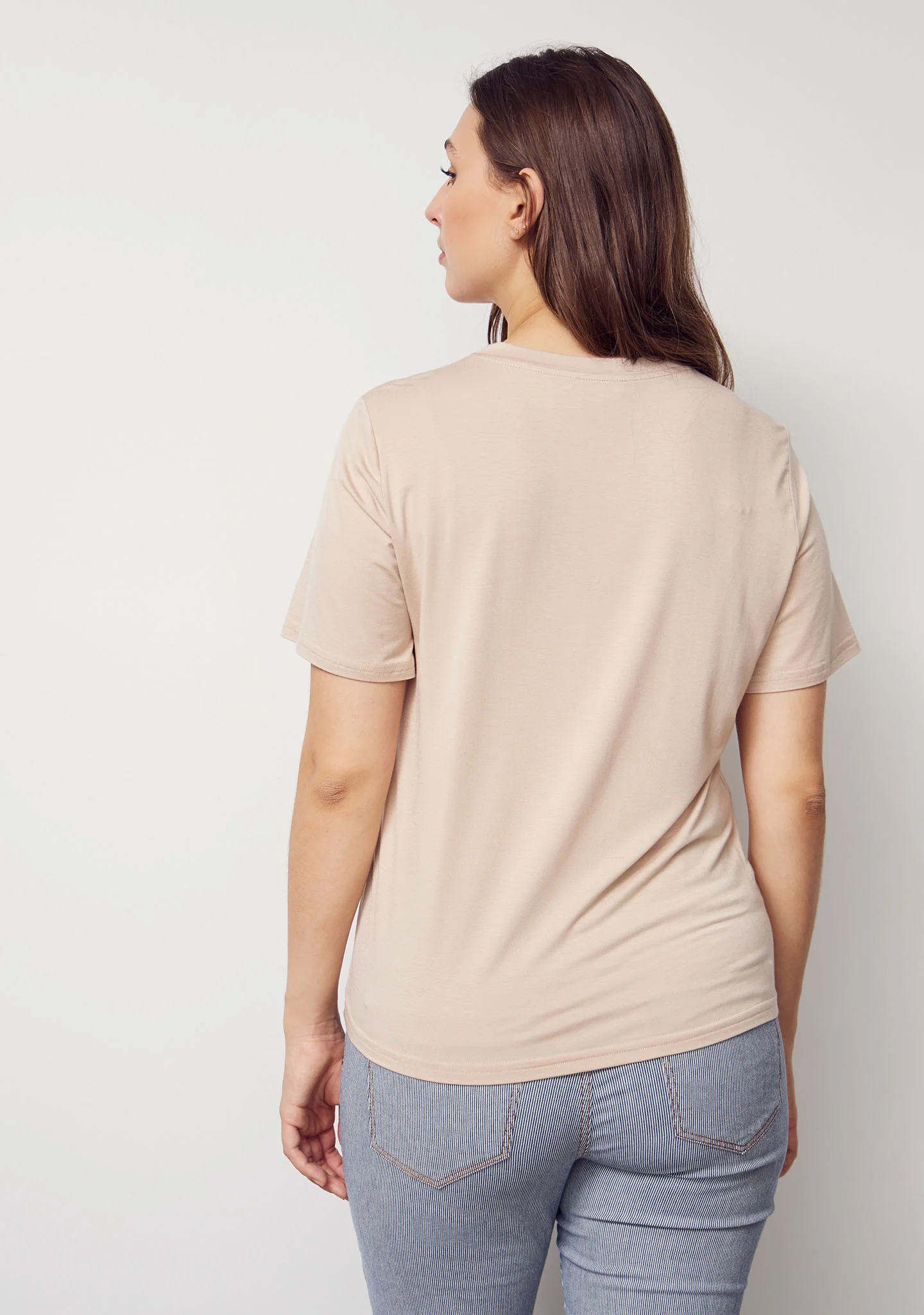 Gritt O-Neck T-Shirt - Sand - Image 3