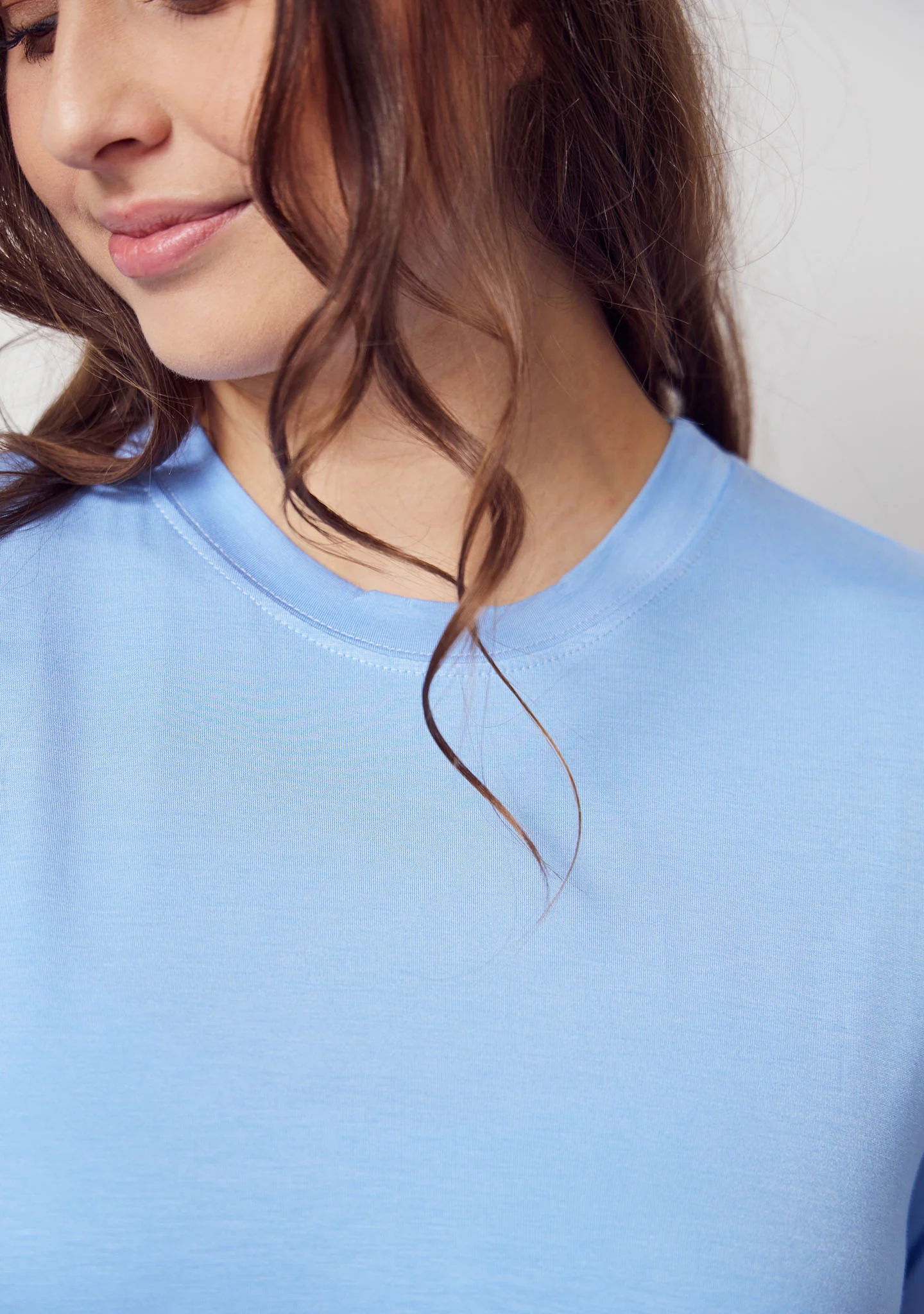 Gritt O-Neck T-Shirt - Skyblue - Image 3