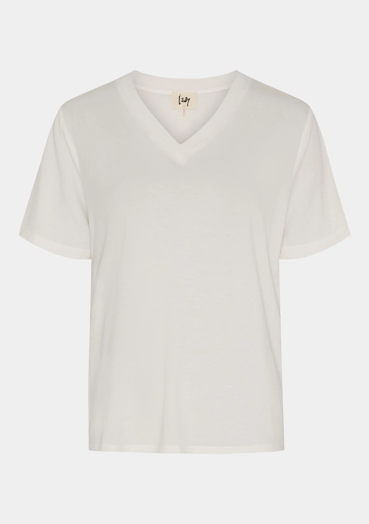 Gritt V-Neck T-Shirt - Broken White - Image 4