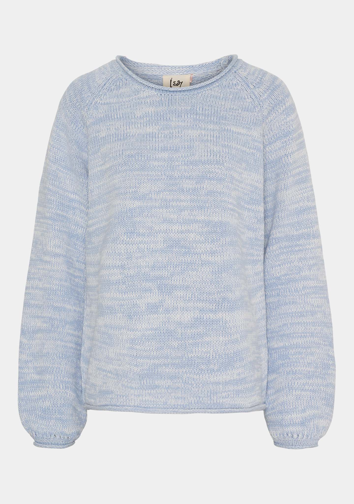 Gwen Knit Pullover - Light Blue Melange - Image 5