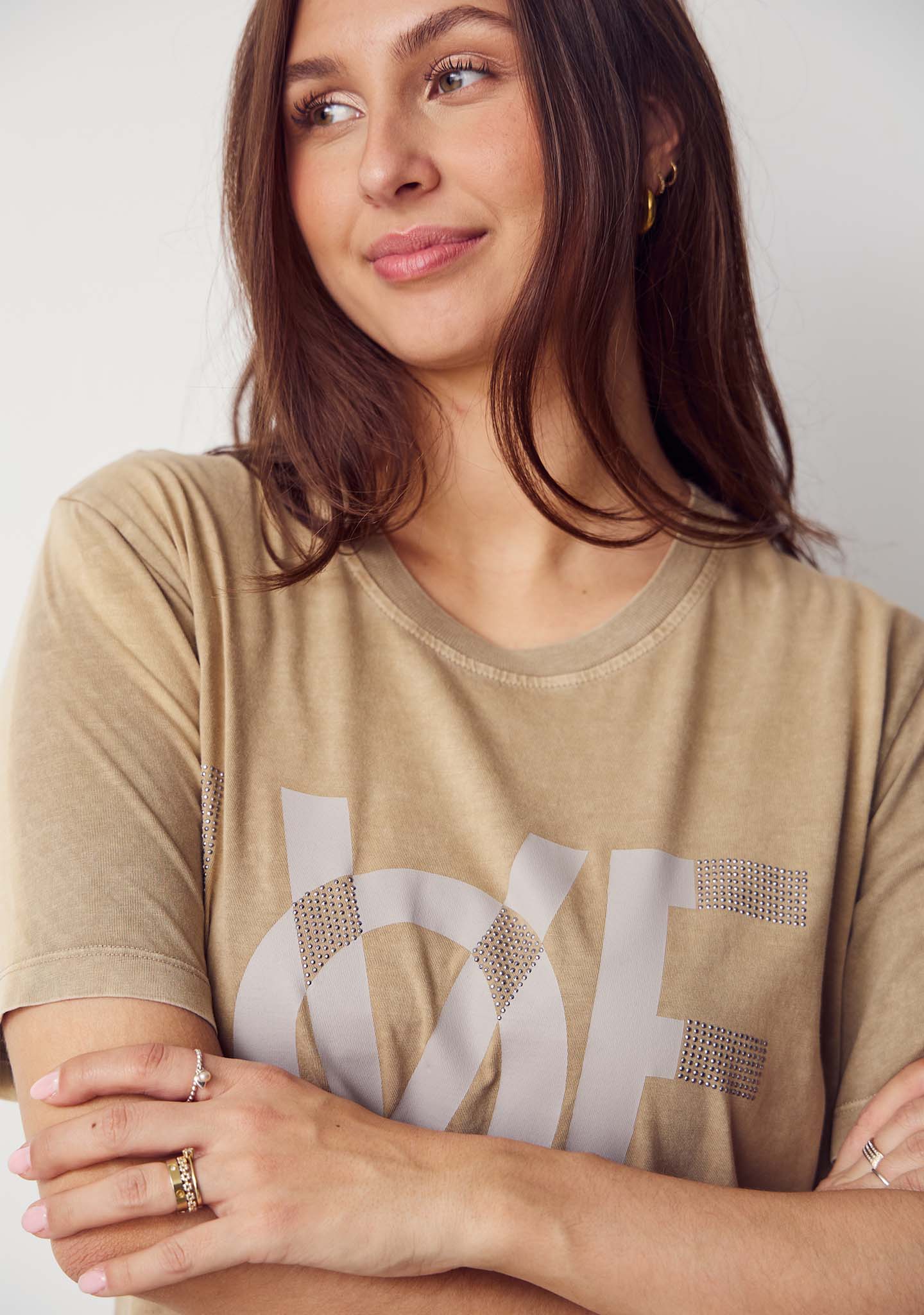 Haley New T-Shirt - Washed Taupe - Image 3