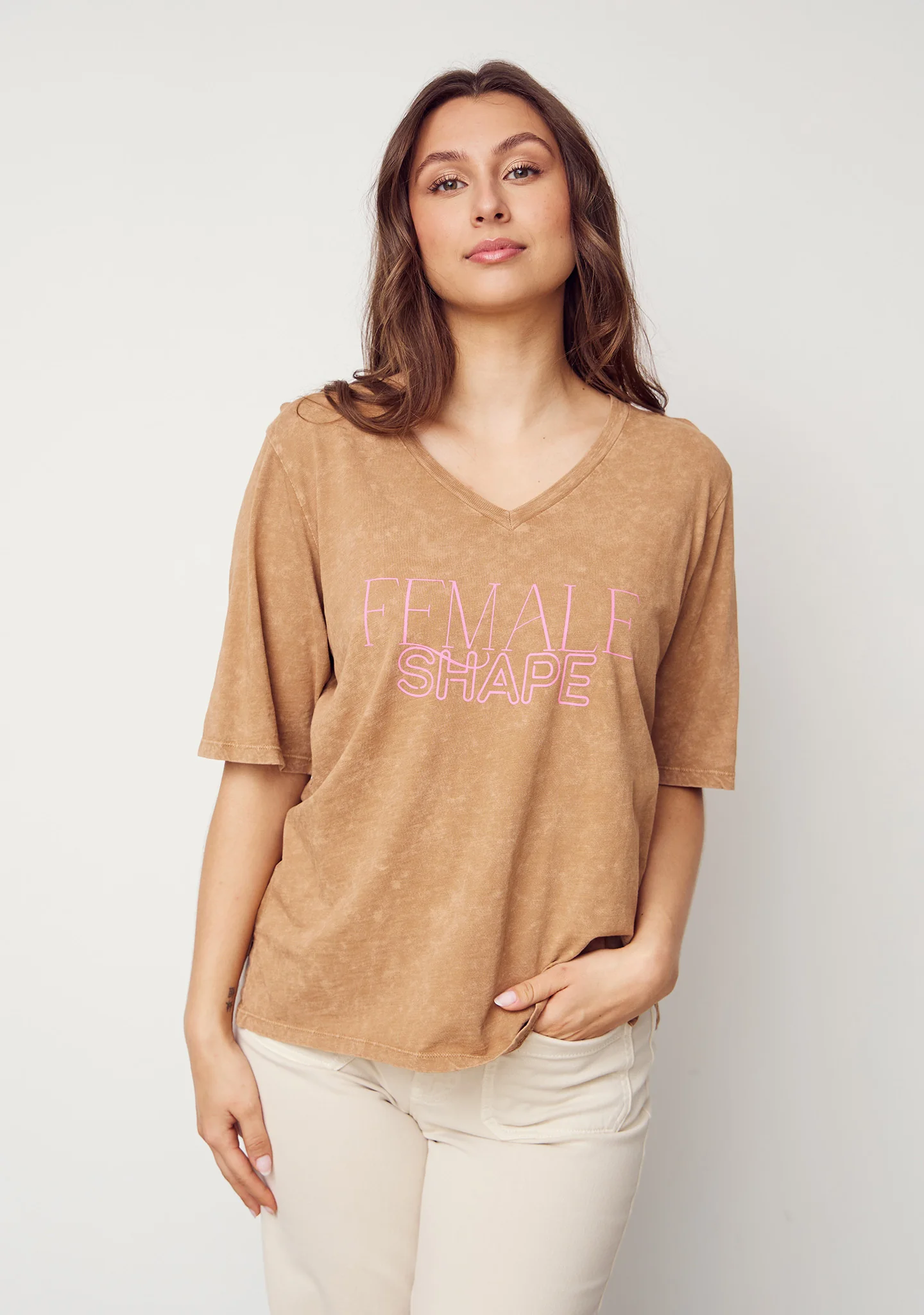Haley T-Shirt - Washed Luxury Camel - Image 2