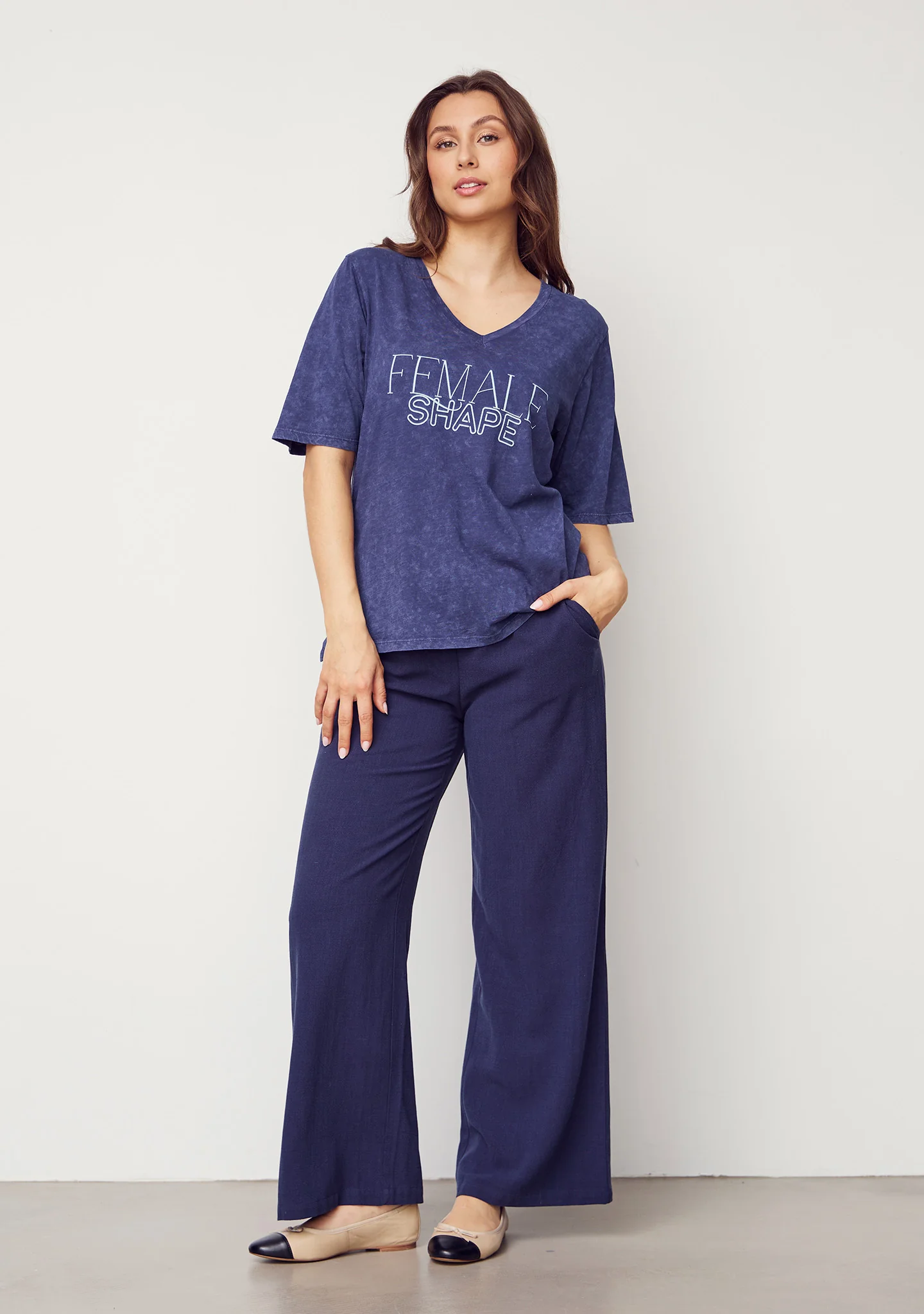Haley T-Shirt - Washed Navy