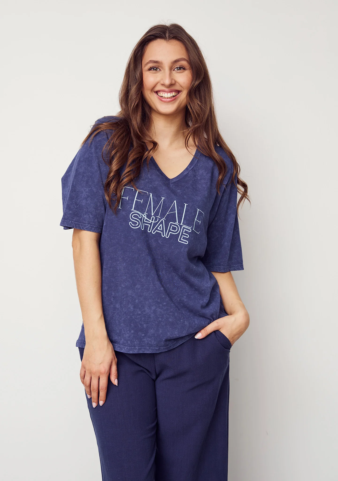Haley T-Shirt - Washed Navy - Image 2