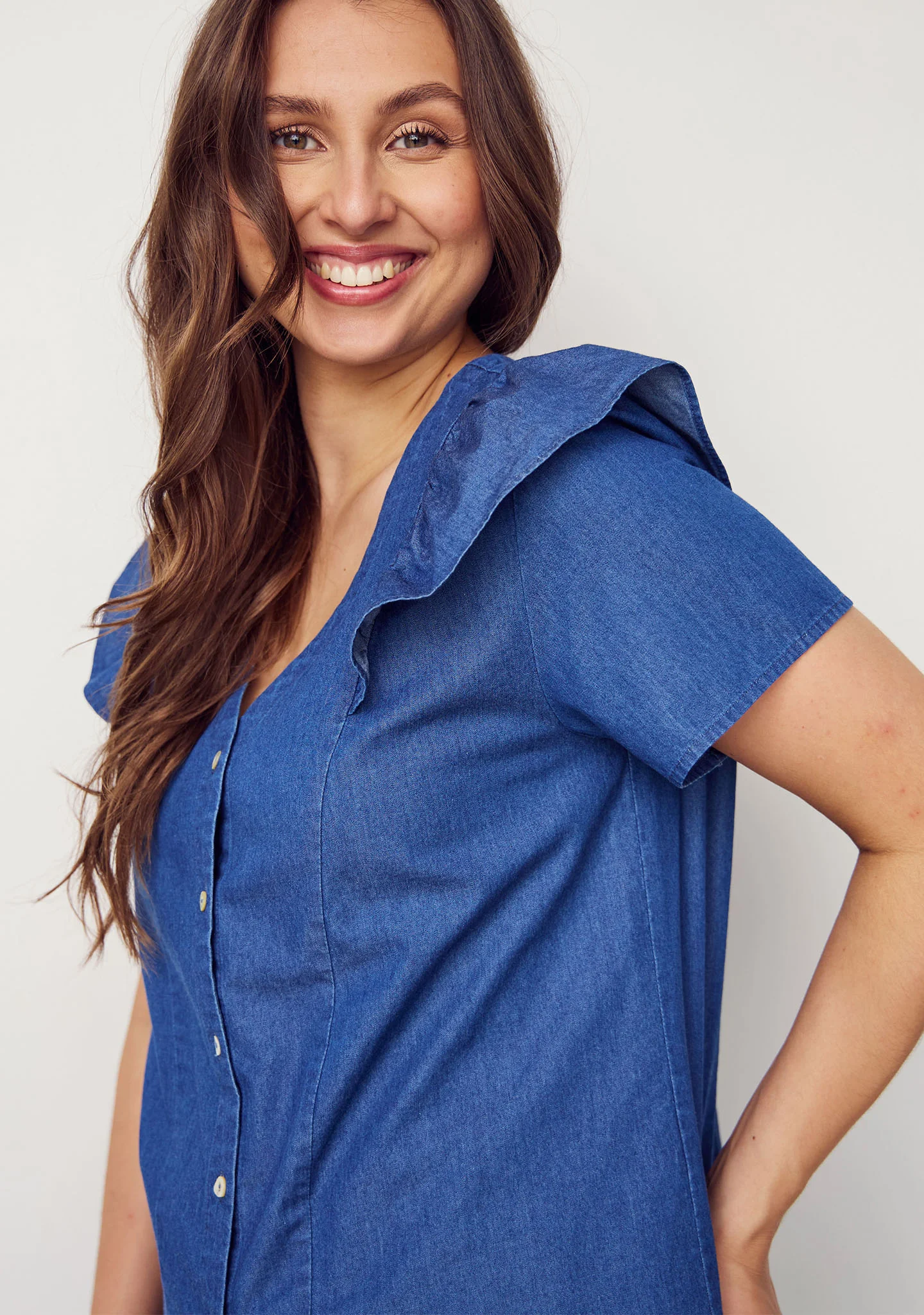 Heba Shirt - Denim - Image 4