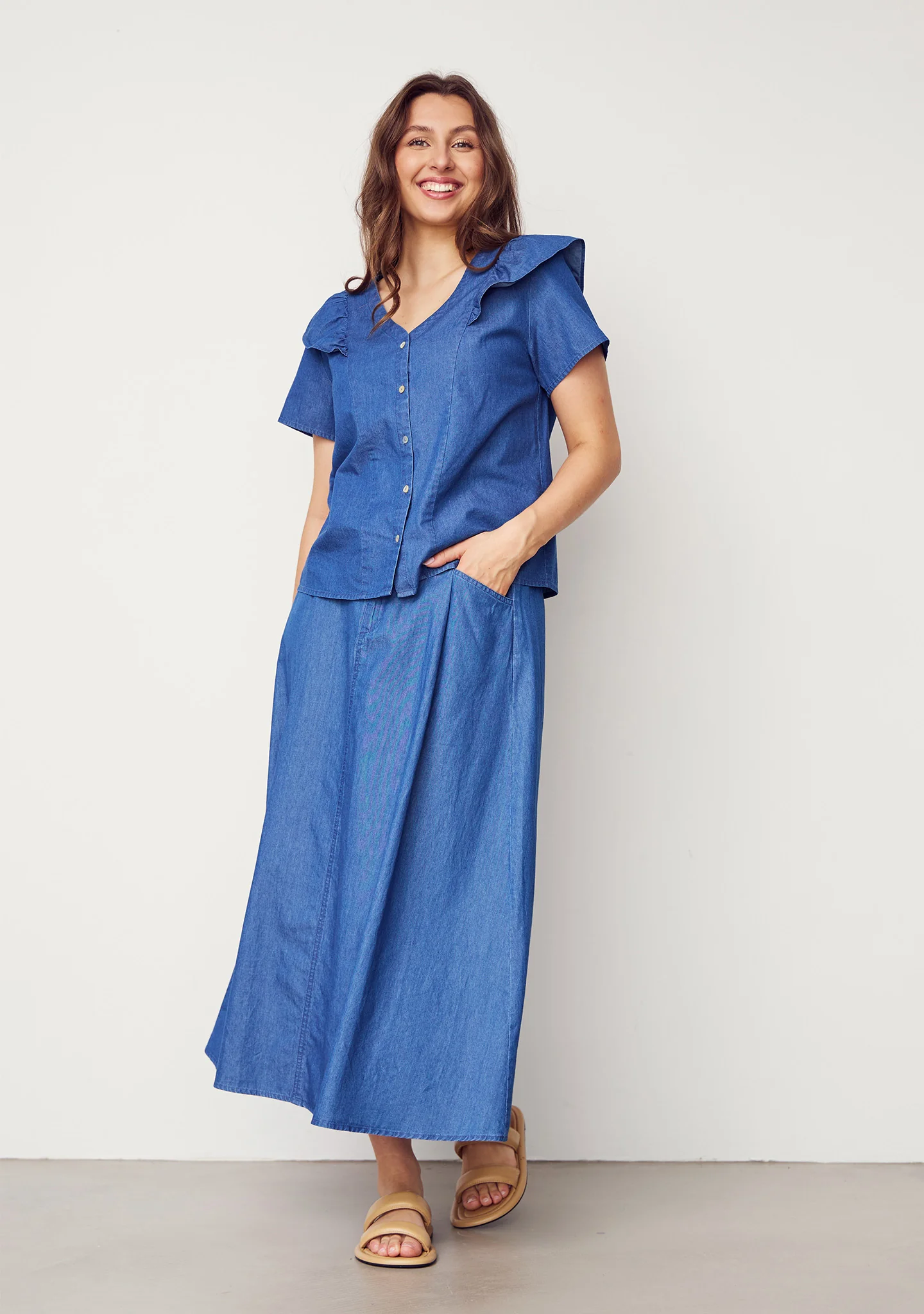 Heba Skirt - Denim - Image 5