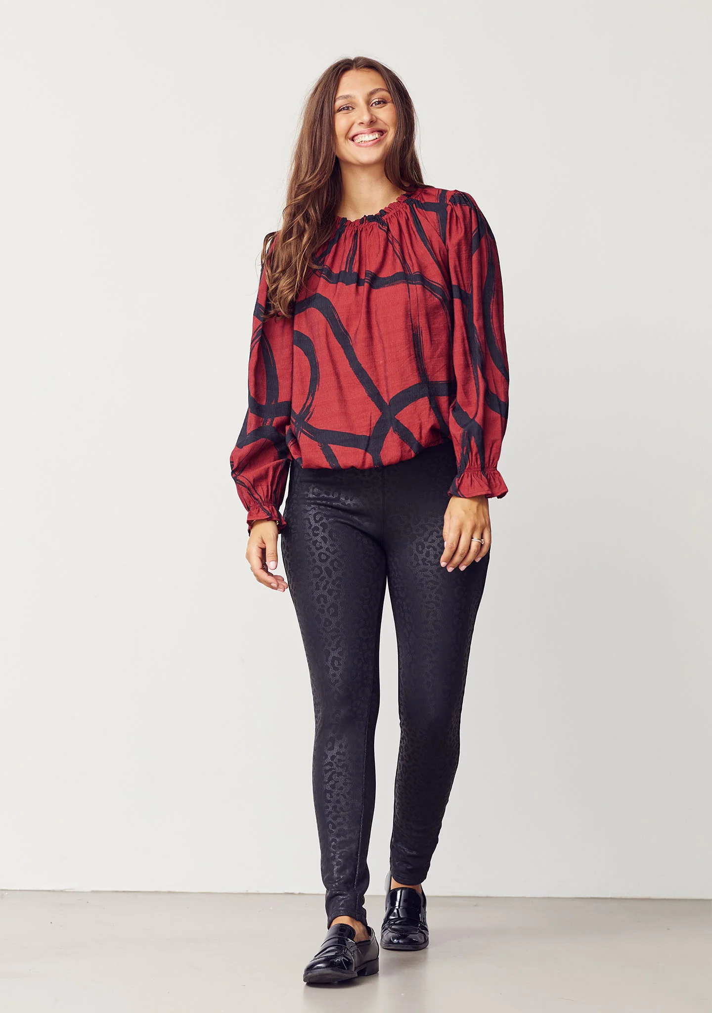 Helena PU Legging - Black Leo - Image 5