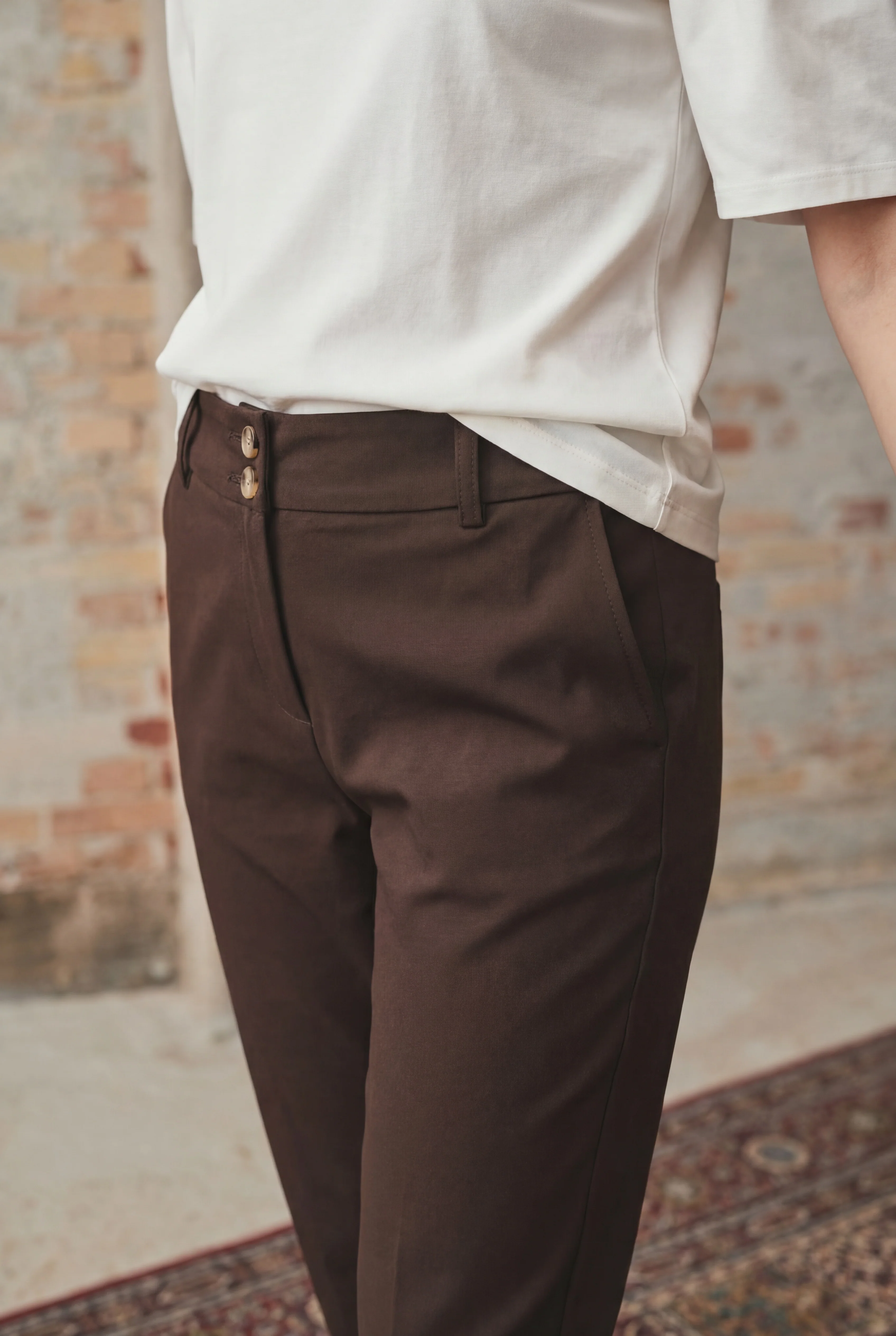Isay Chino Pant - Dark brown - Image 5