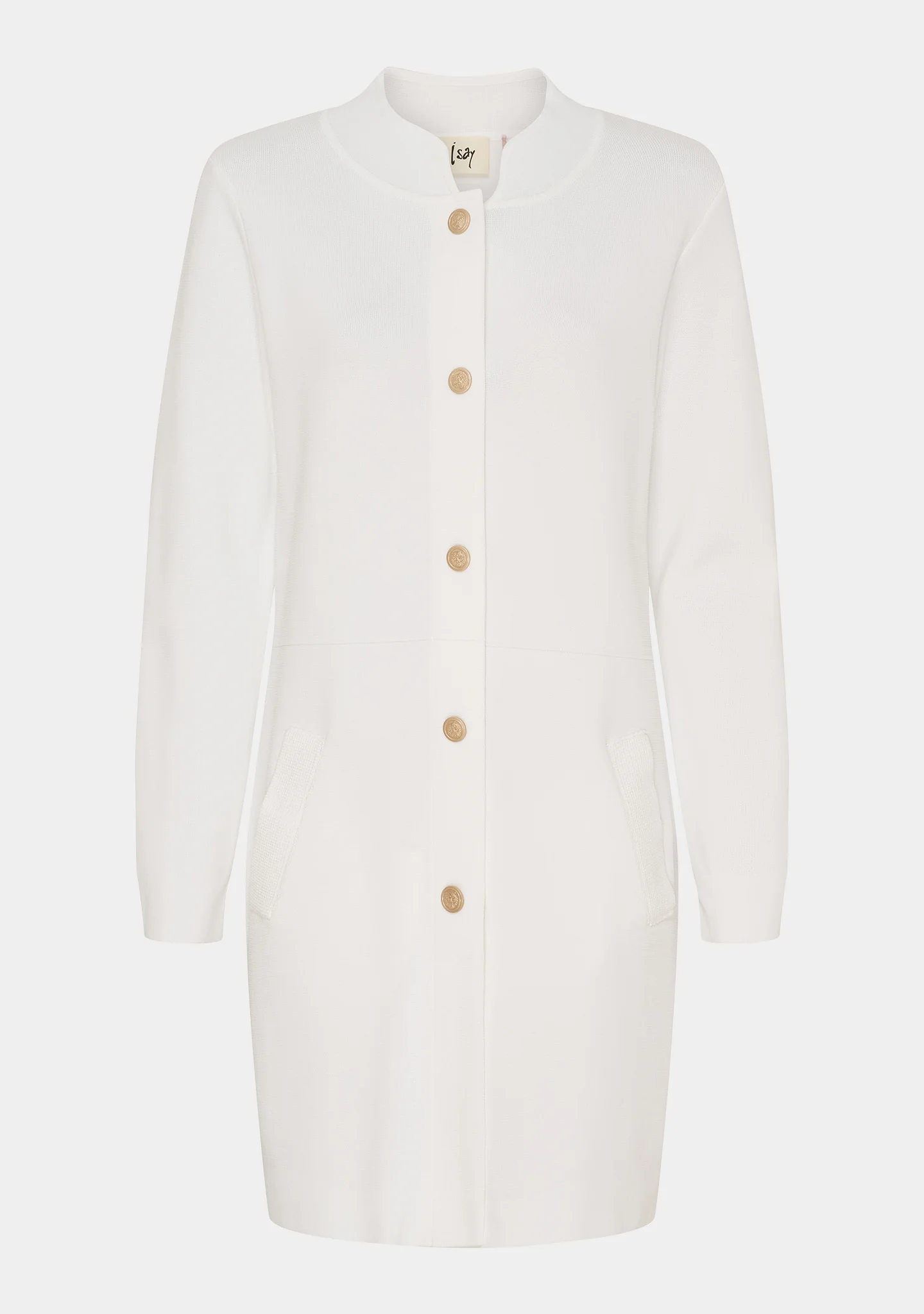 Jena Button Cardigan - Broken White - Image 3