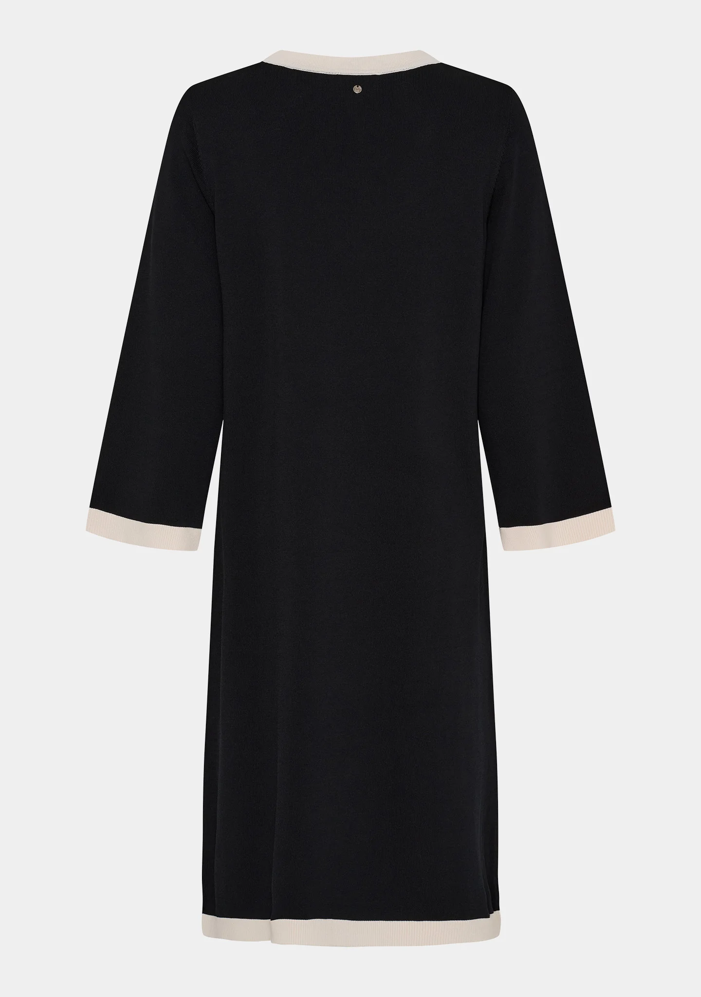 Jena Knit Dress - Black w/Cream - Image 5