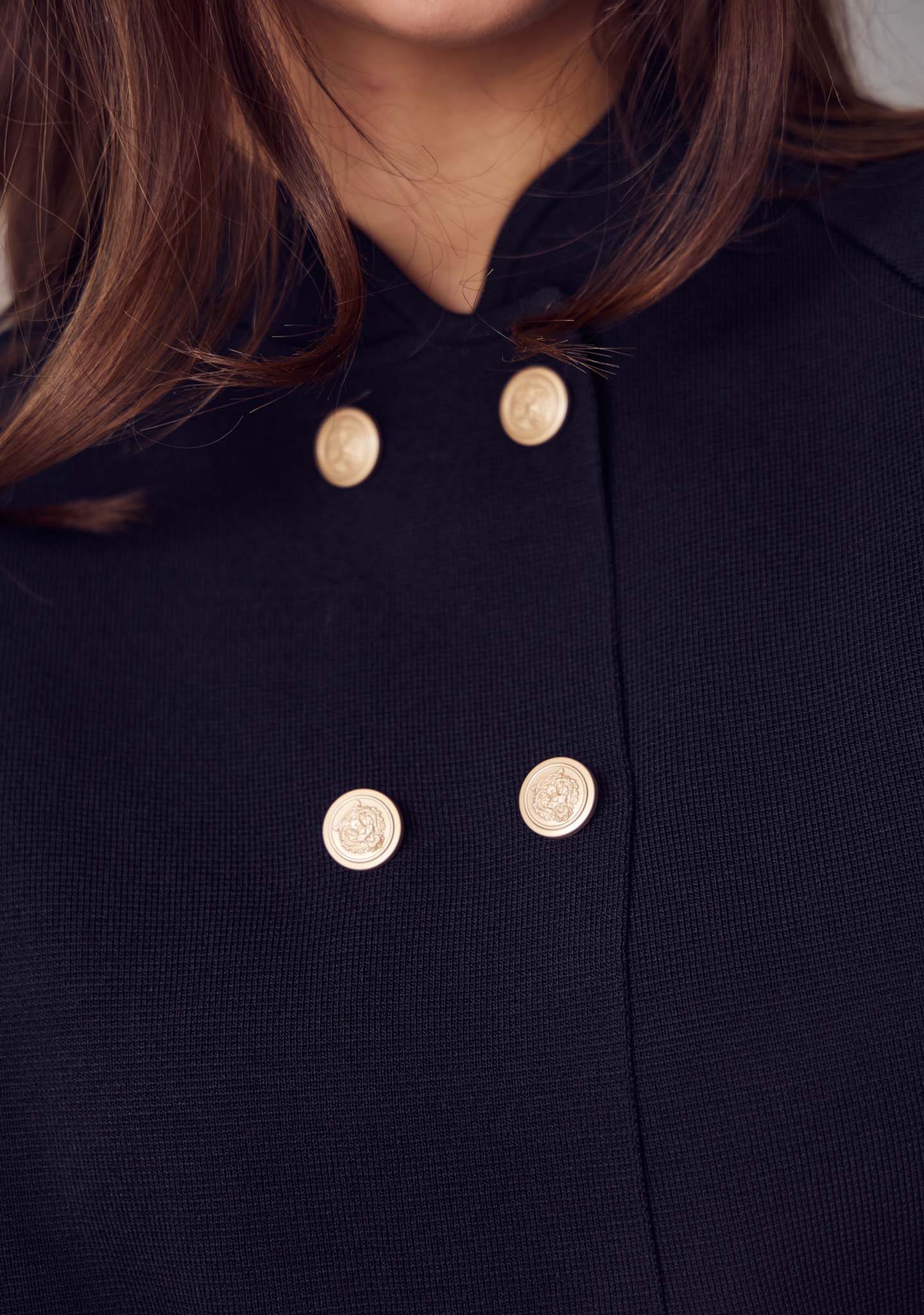 Jena Poncho Blouse - Black - Image 3