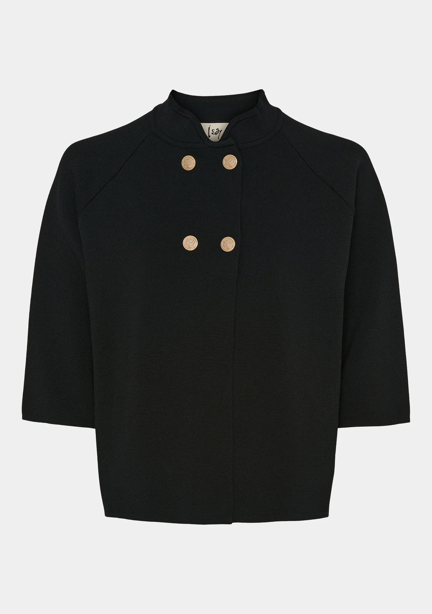 Jena Poncho Blouse - Black - Image 5