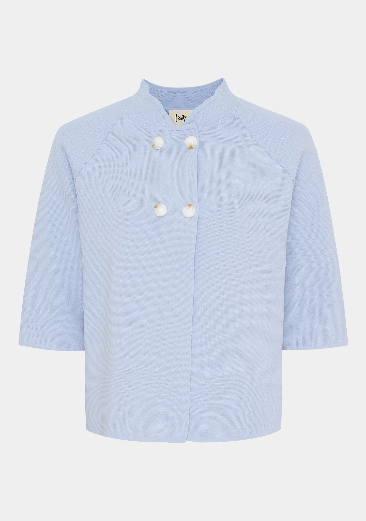Jena Poncho Blouse - Light Blue - Image 5