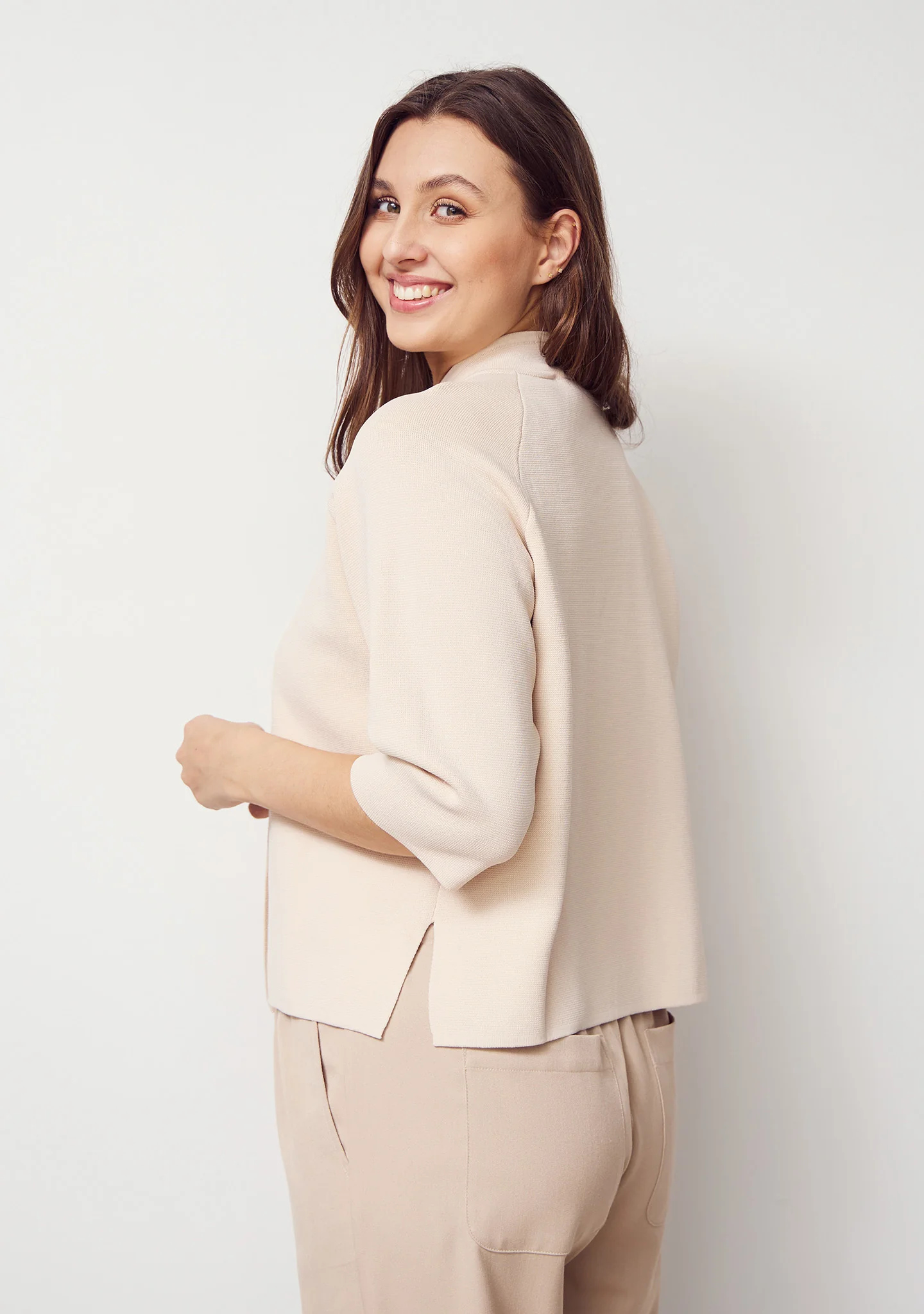 Jena Poncho Blouse - Sand - Image 5