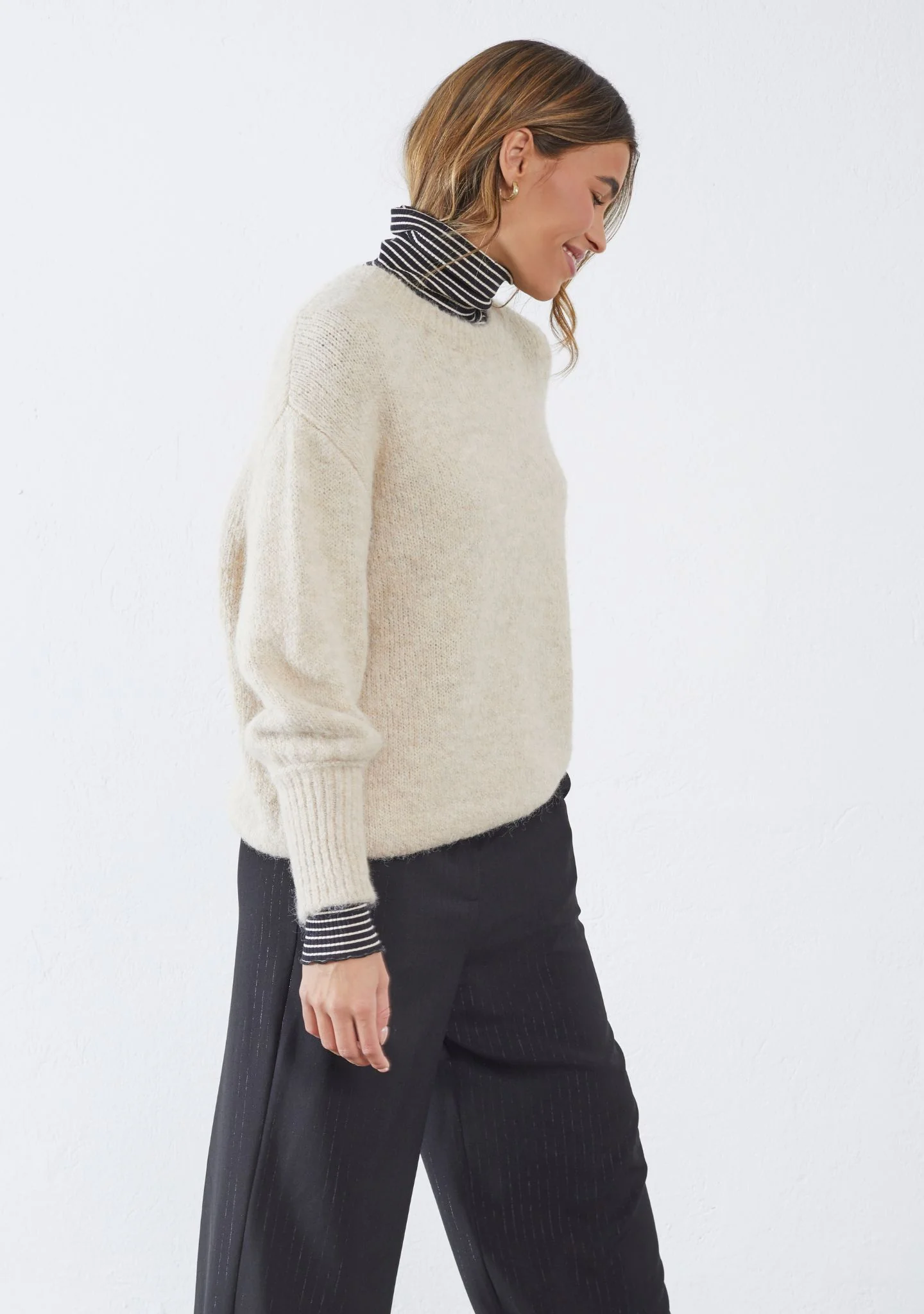 Kaho Knit Pullover - Sand Melange - Image 4
