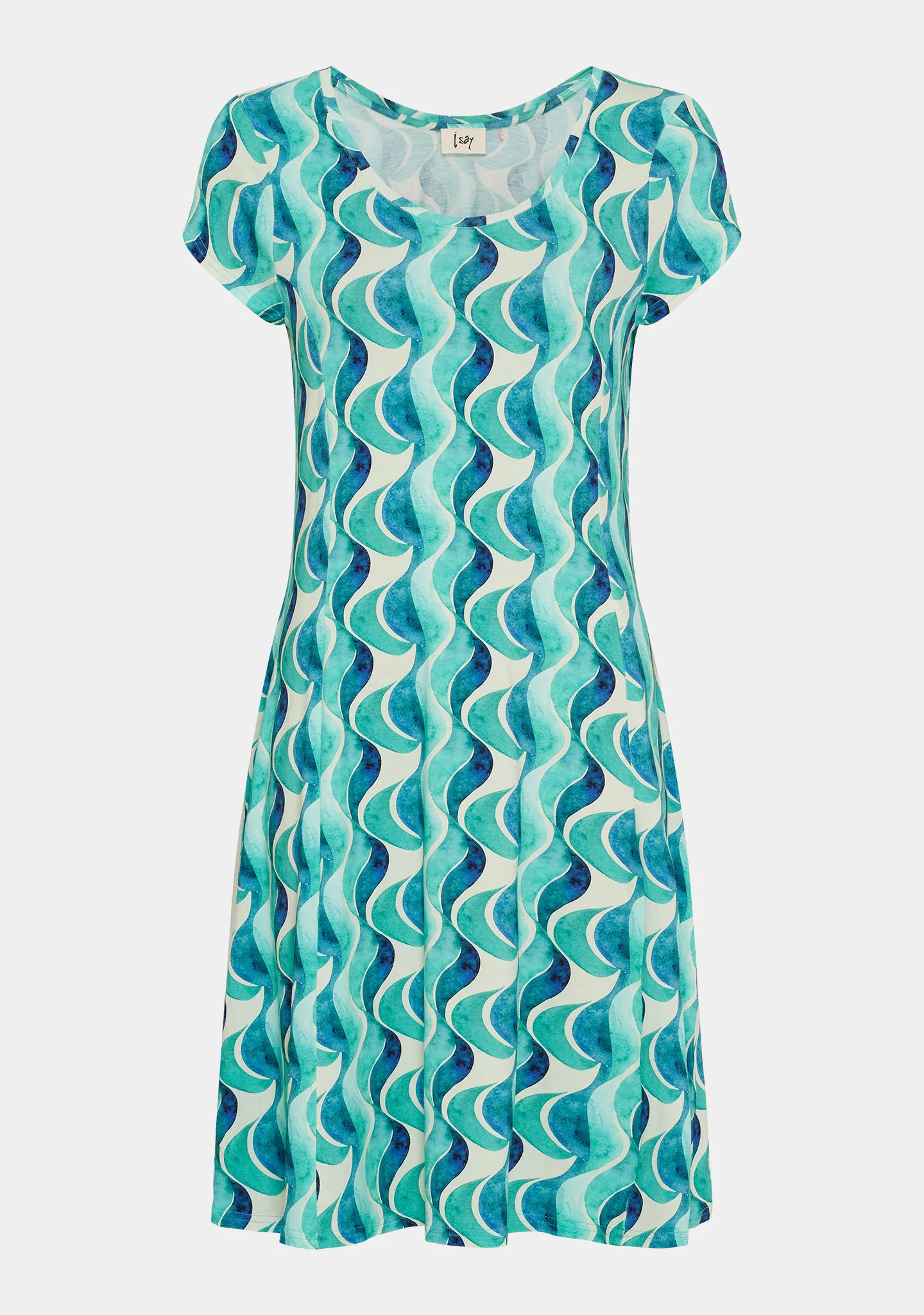 Kalla Jersey Dress - Aqua Flow - Image 4