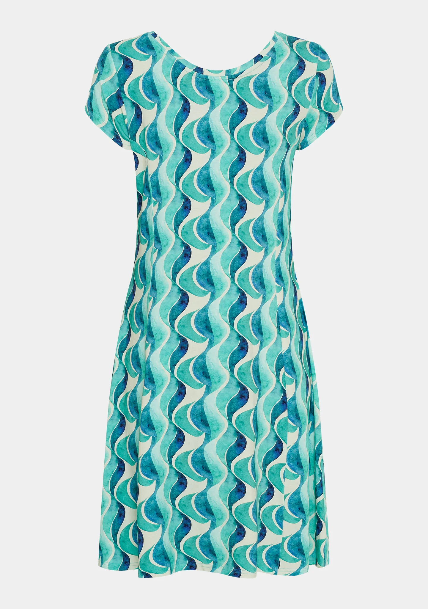 Kalla Jersey Dress - Aqua Flow - Image 5