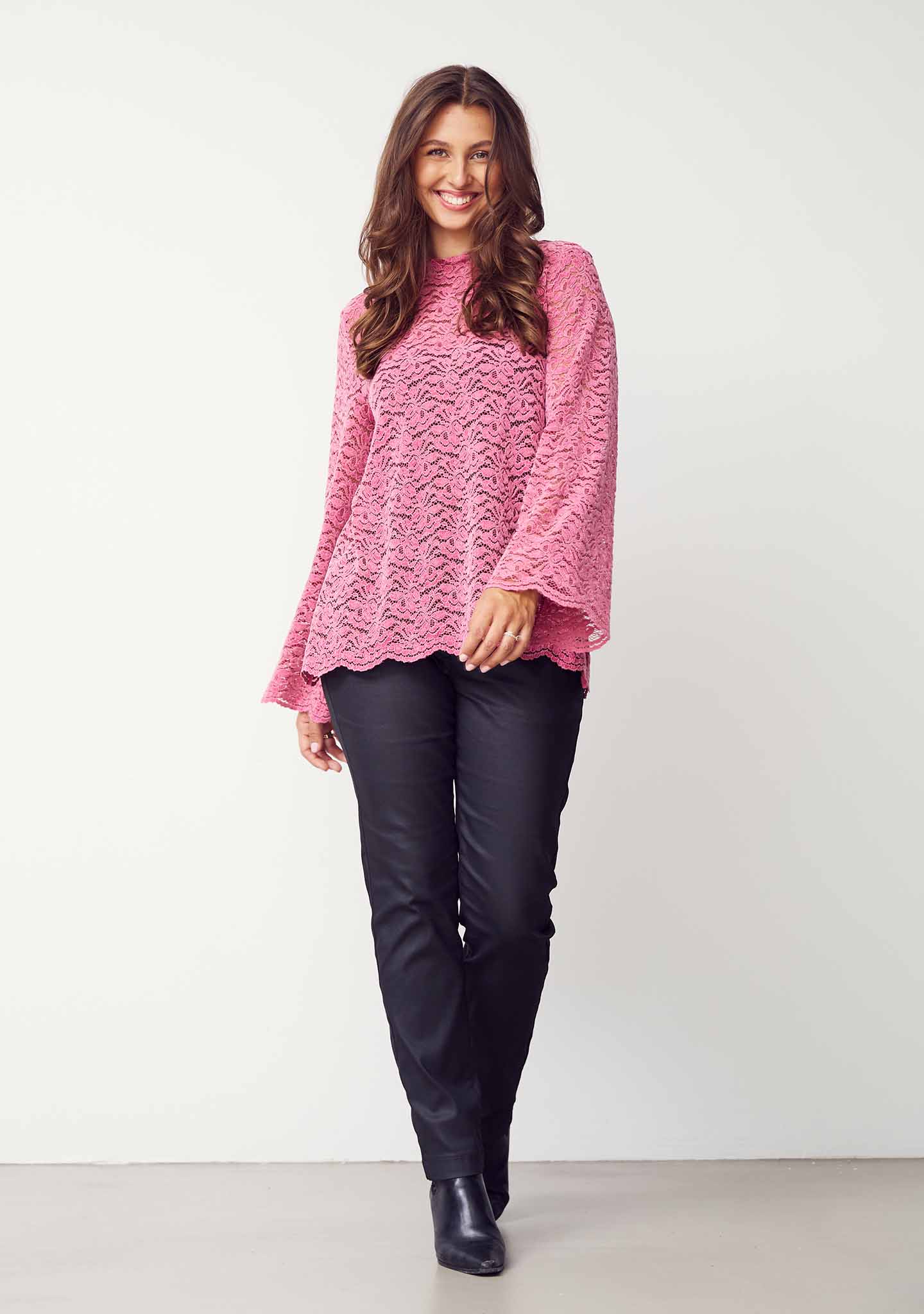 Kamille Lace Blouse - Cerise