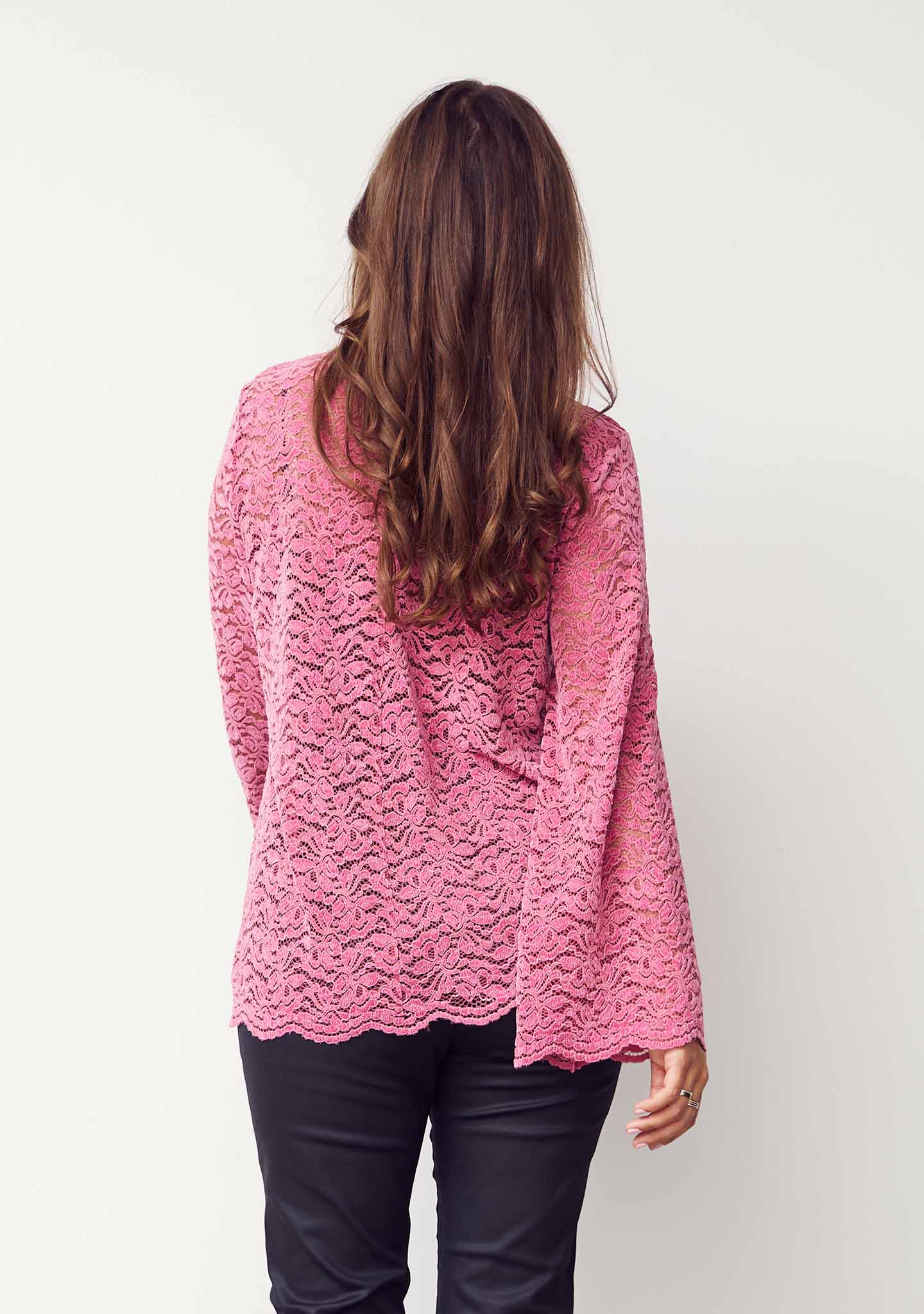 Kamille Lace Blouse - Cerise - Image 4