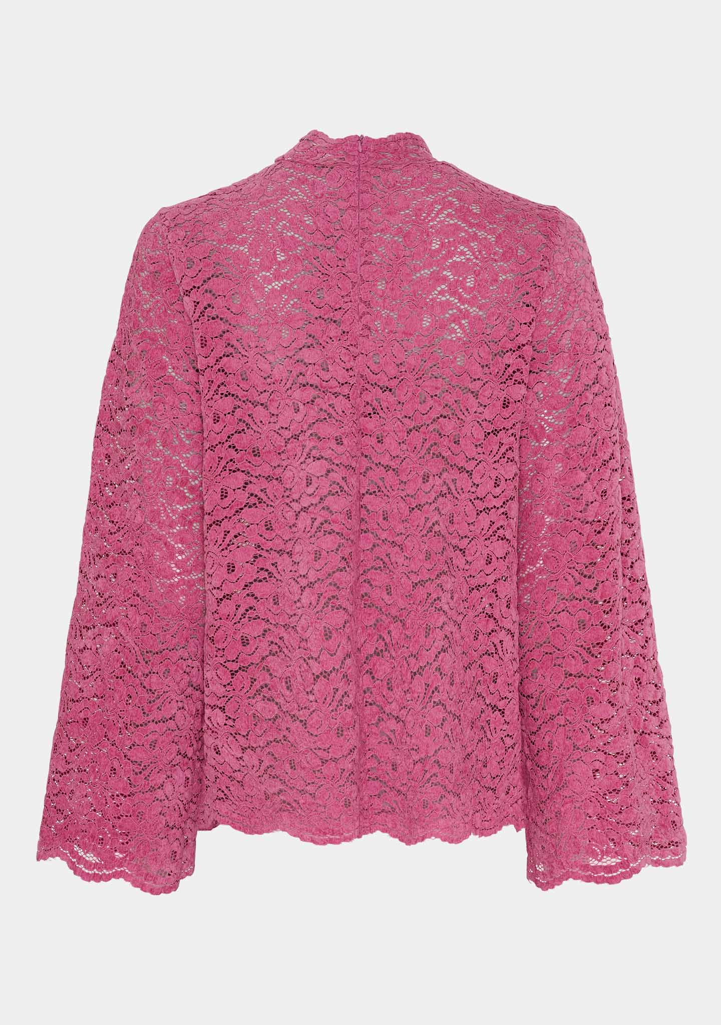 Kamille Lace Blouse - Cerise - Image 8