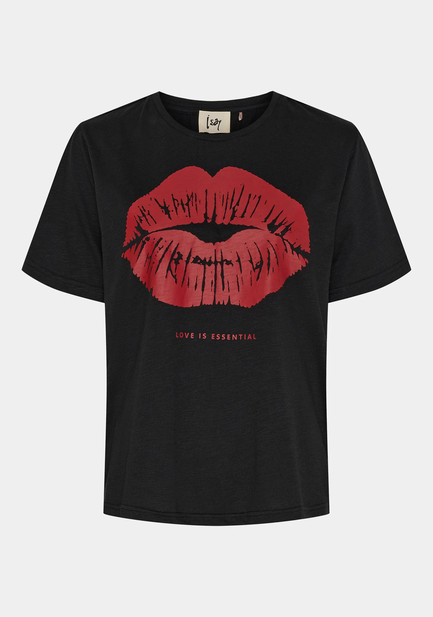 Kora Lip T-Shirt - Black - Image 5