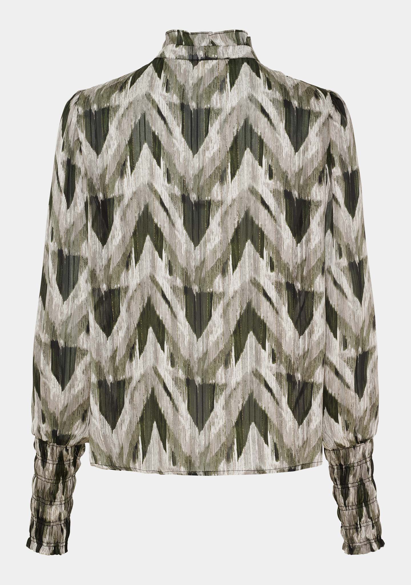 Kuna Blouse - Khaki ZigZag - Image 5