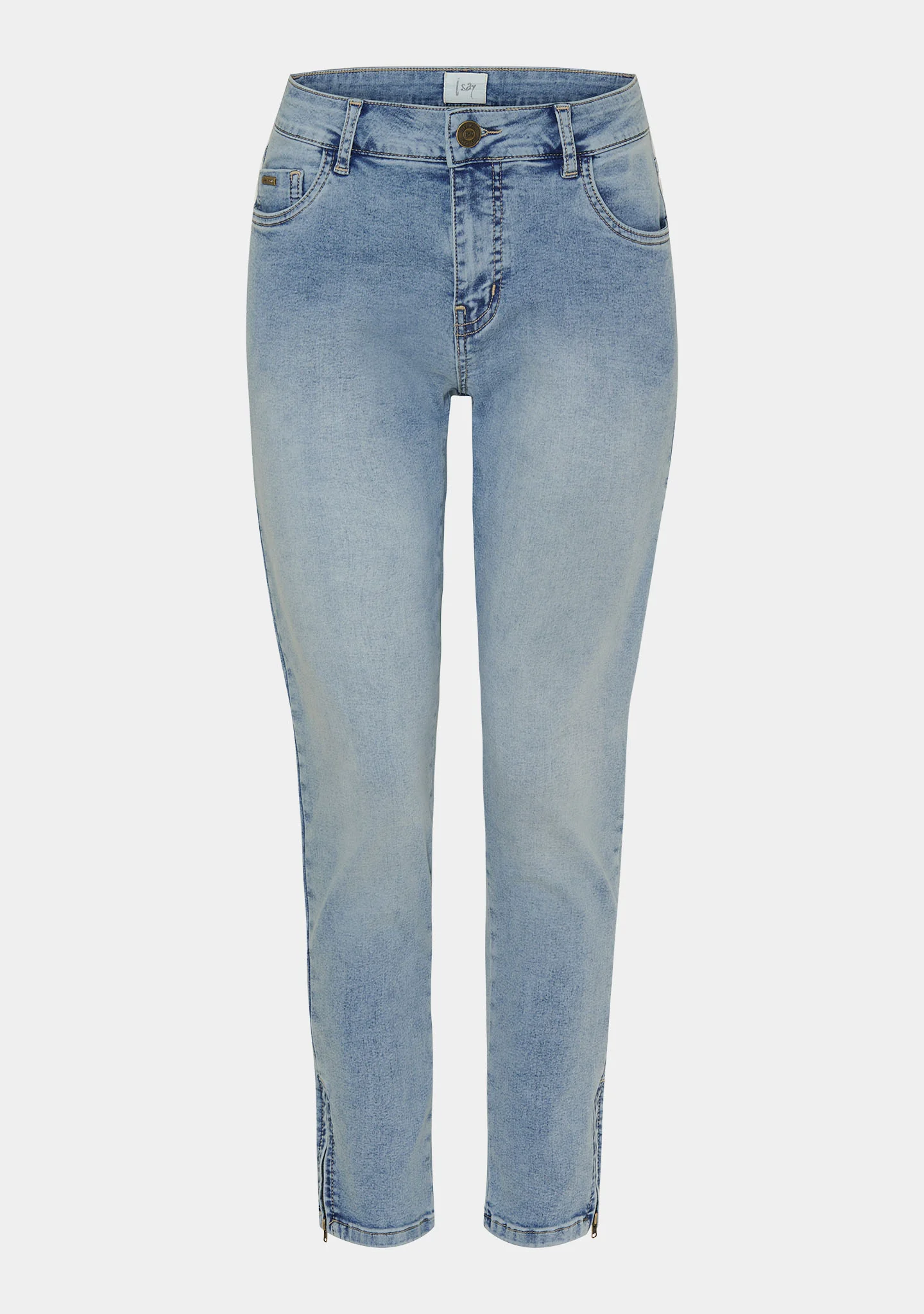 Lido Zip Jeans - Light Denim - Image 4