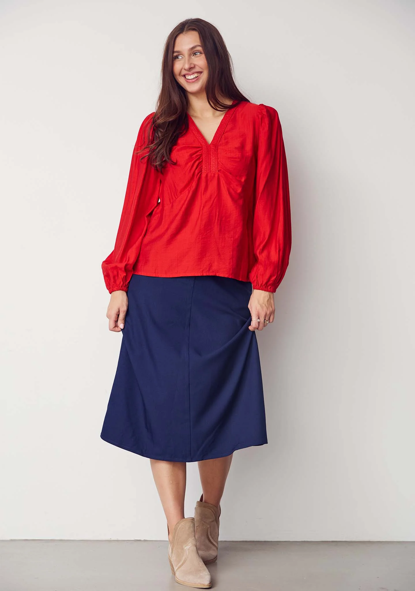 Liona Skirt - Navy - Image 5