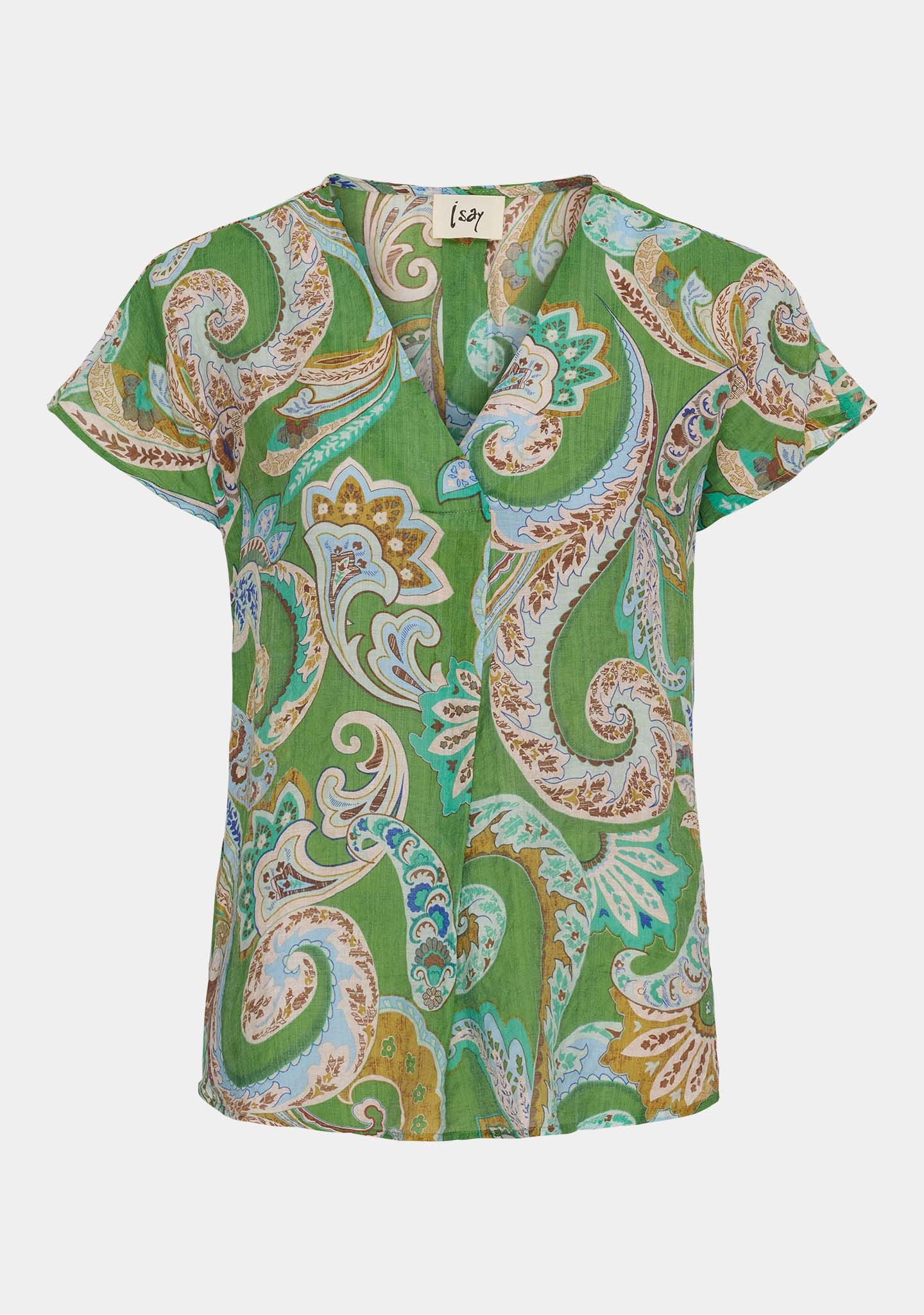 Lotta Top - Grass Green Paisley - Image 6