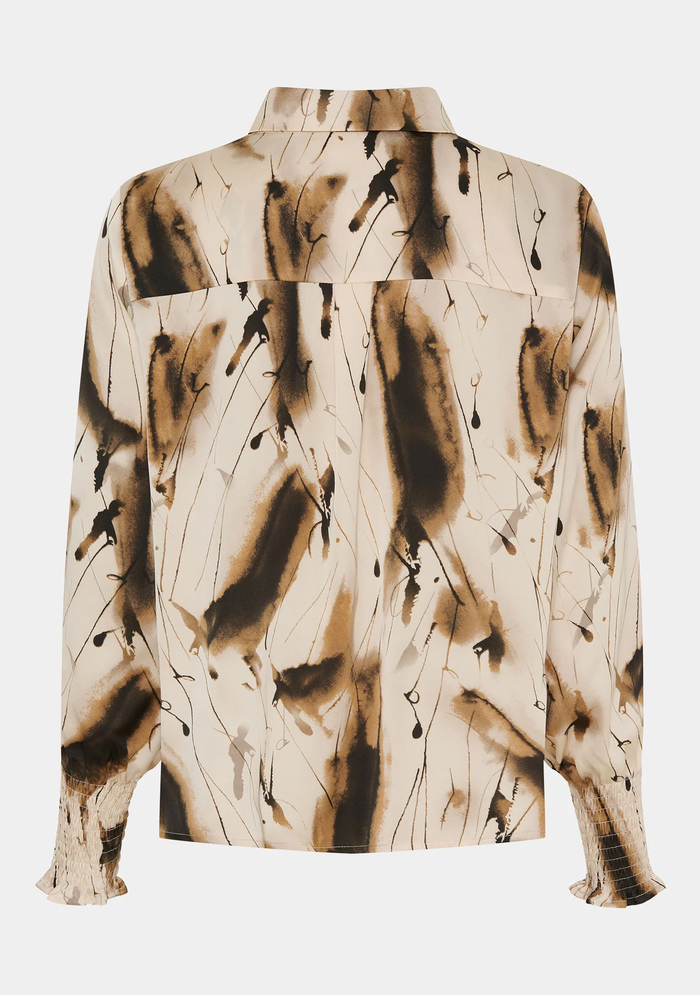 Melba Printed Blouse - Camel Drawing - Image 5