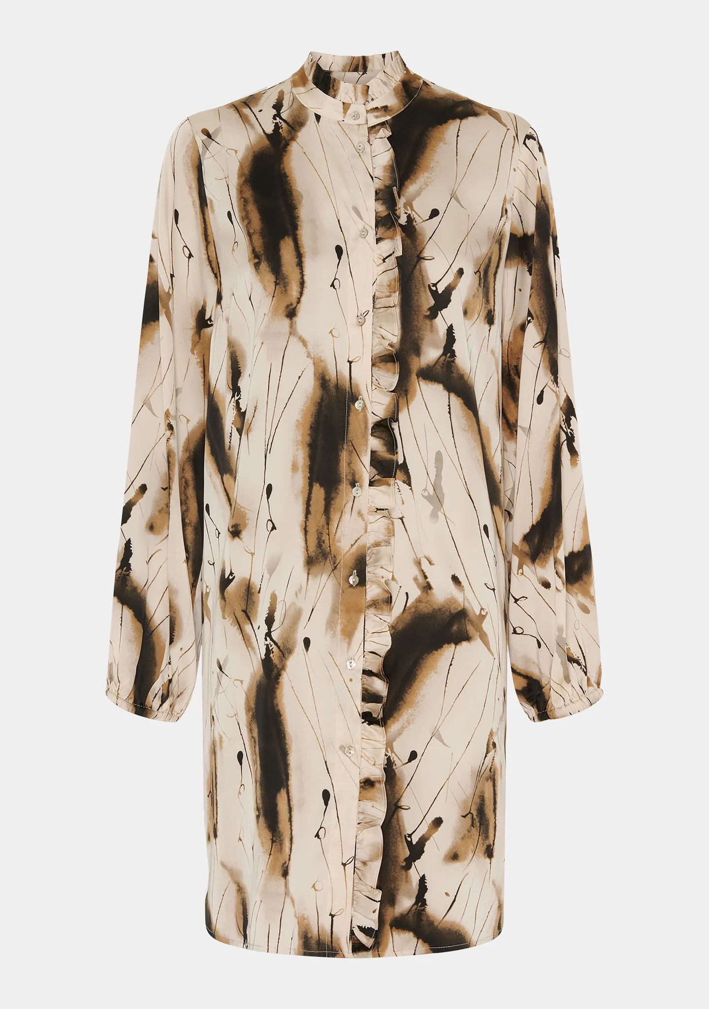 Melba Shirt Dress - Camel Drawing