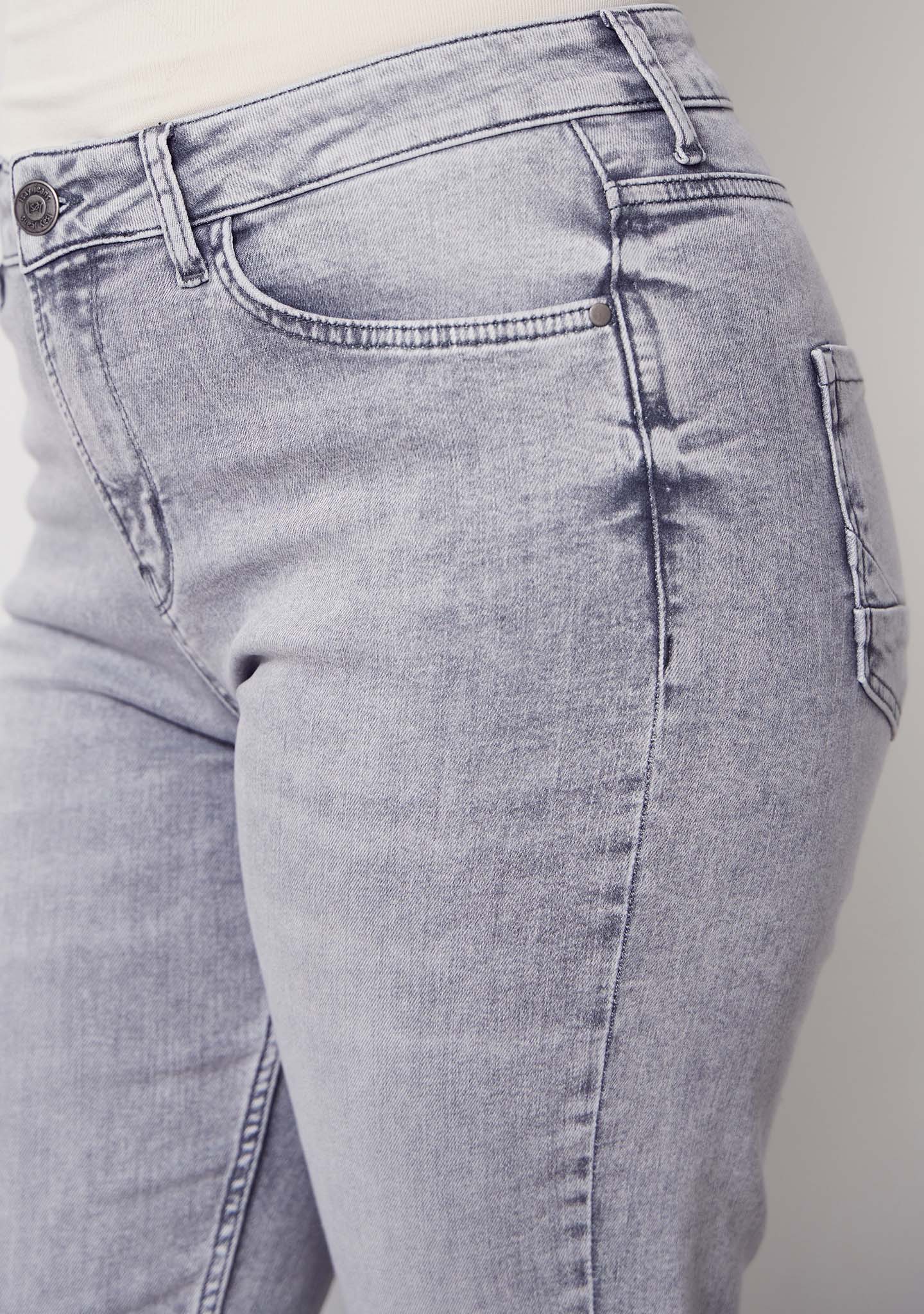 Monza Straight Jeans - Light Grey Washed - Image 5