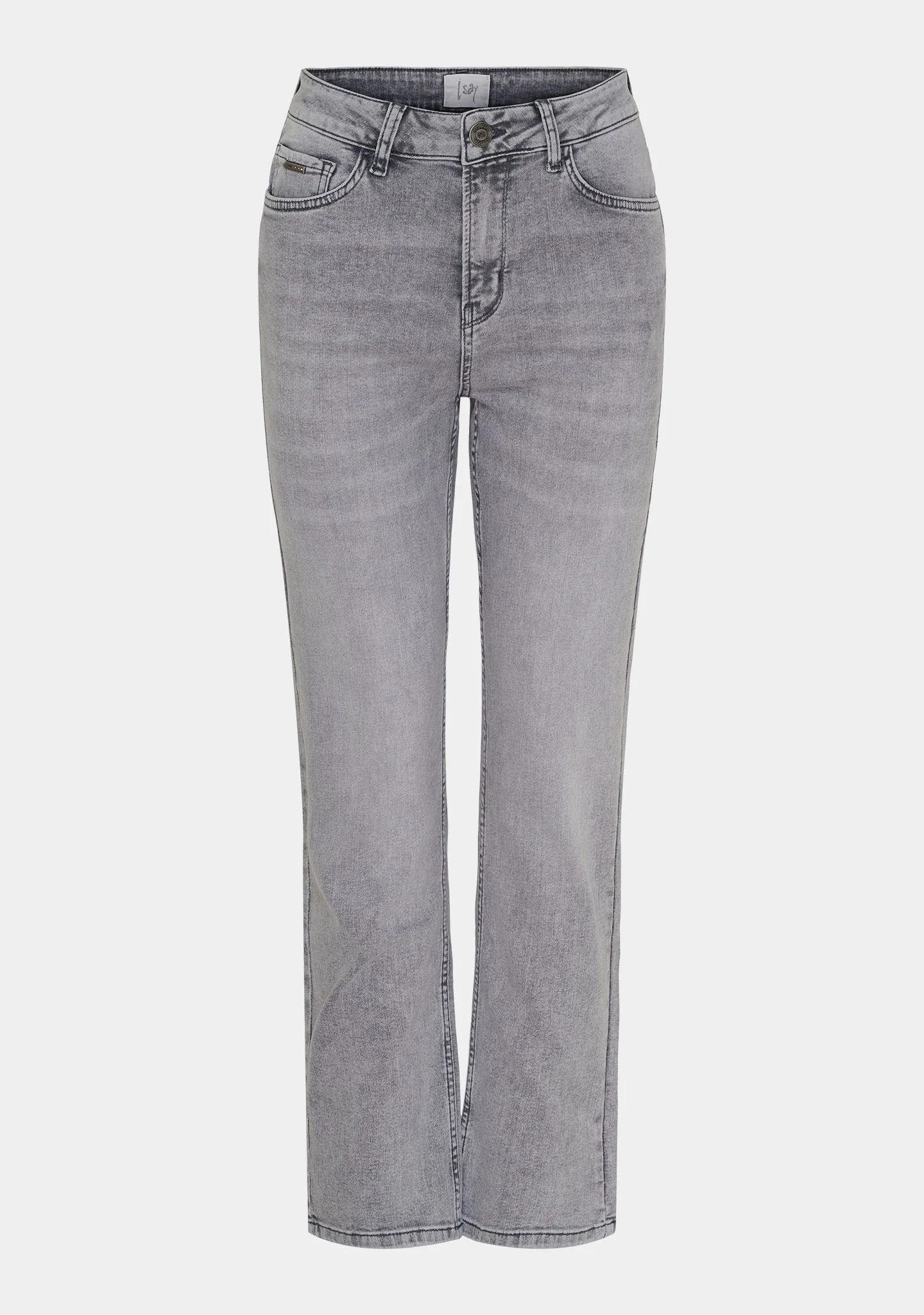 Monza Straight Jeans - Light Grey Washed - Image 6