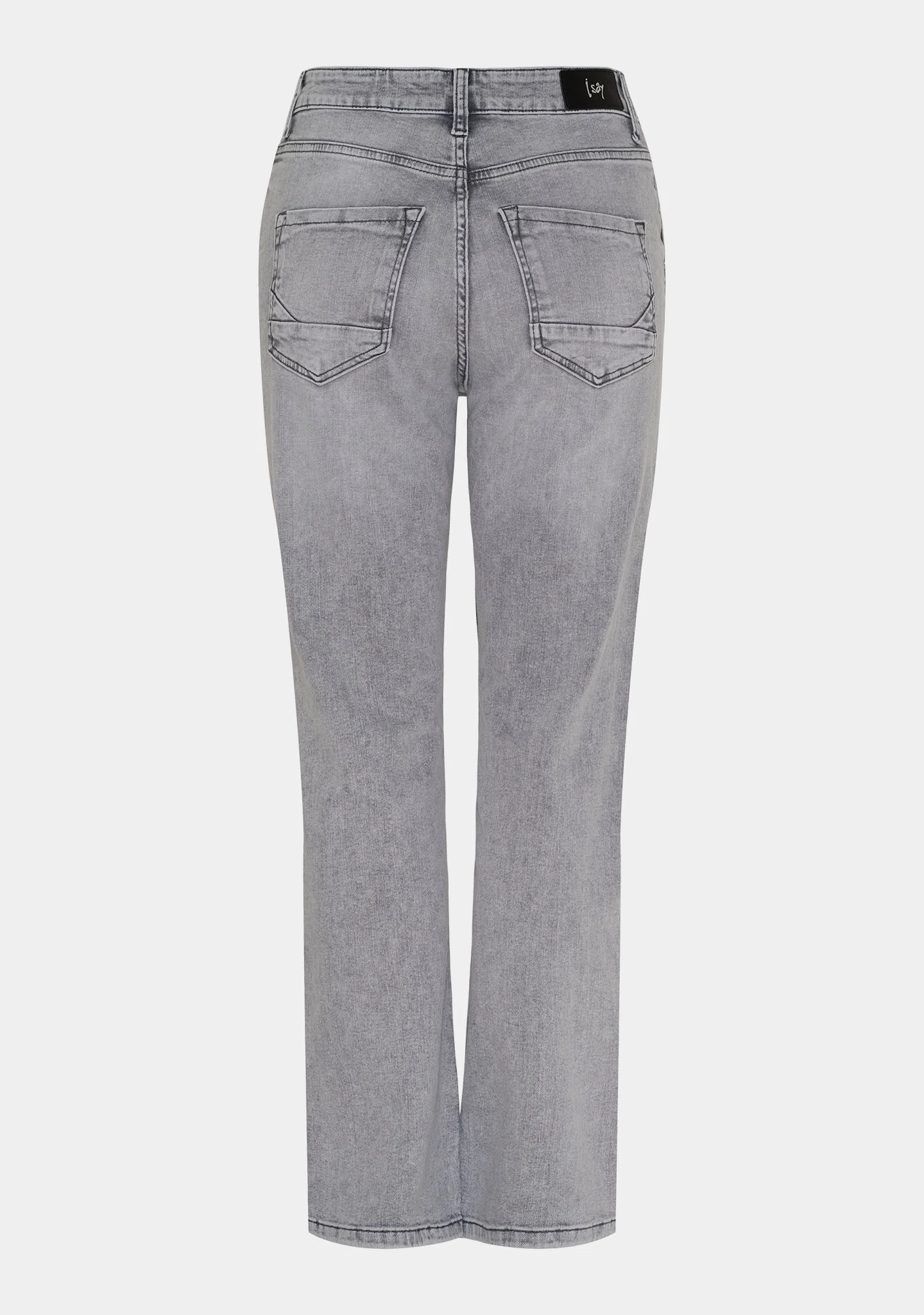 Monza Straight Jeans - Light Grey Washed - Image 7