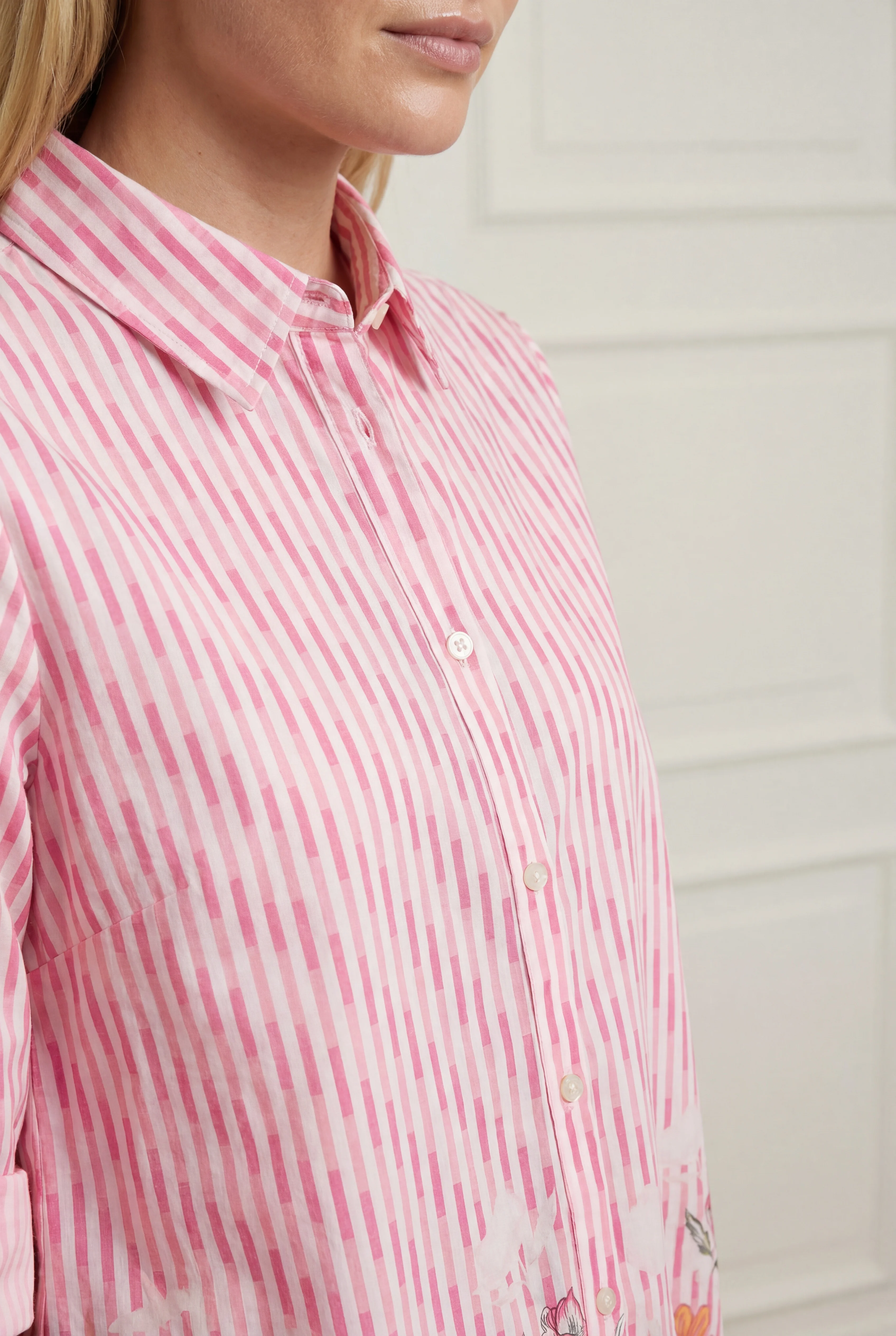 Mynte Tunic Dress - Pink Tone Borderprint - Image 3