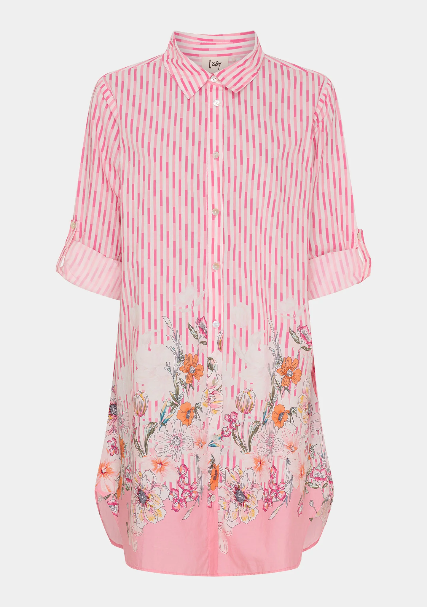 Mynte Tunic Dress - Pink Tone Borderprint - Image 4