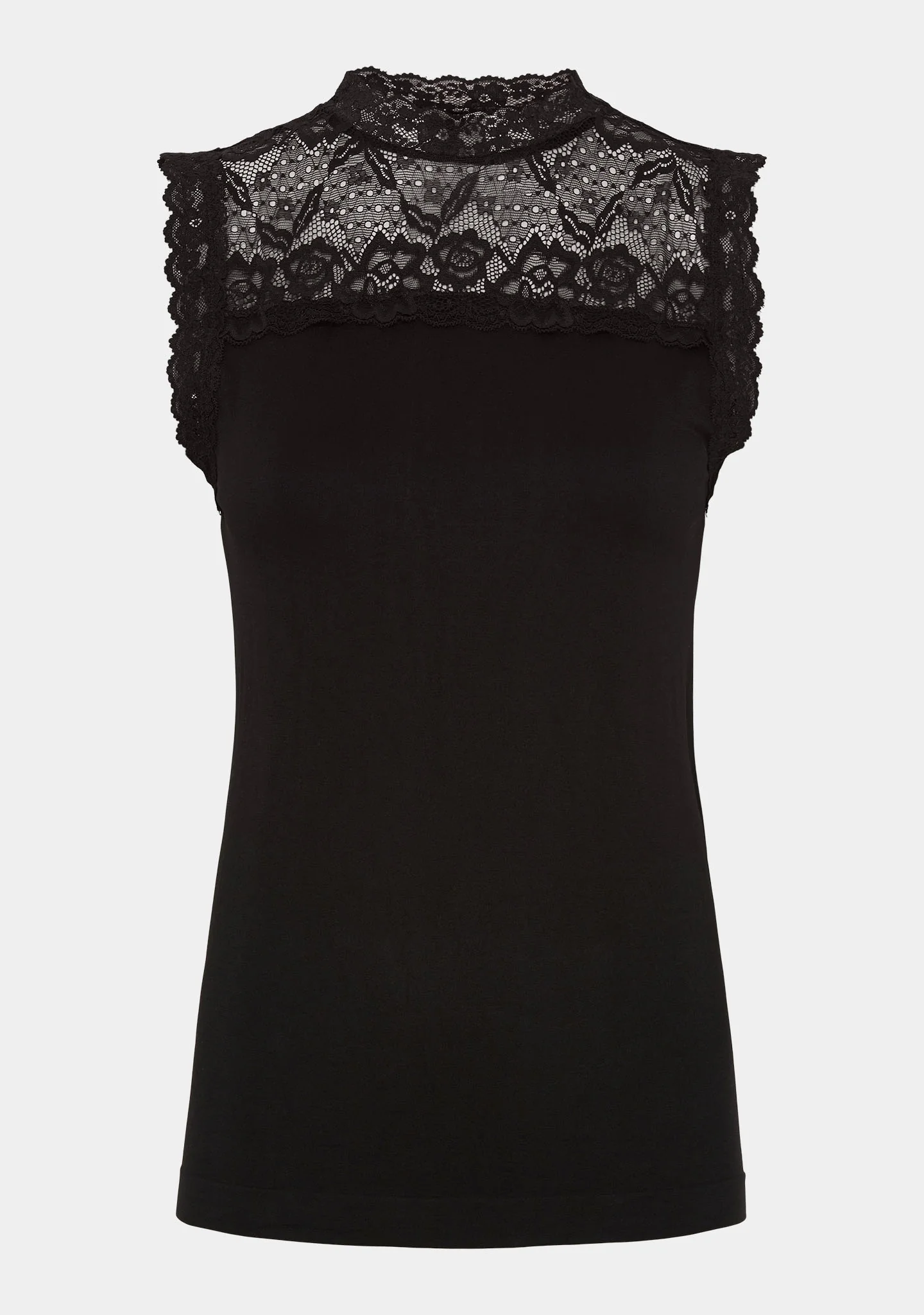 Nilla Highneck Top - Black - Image 4