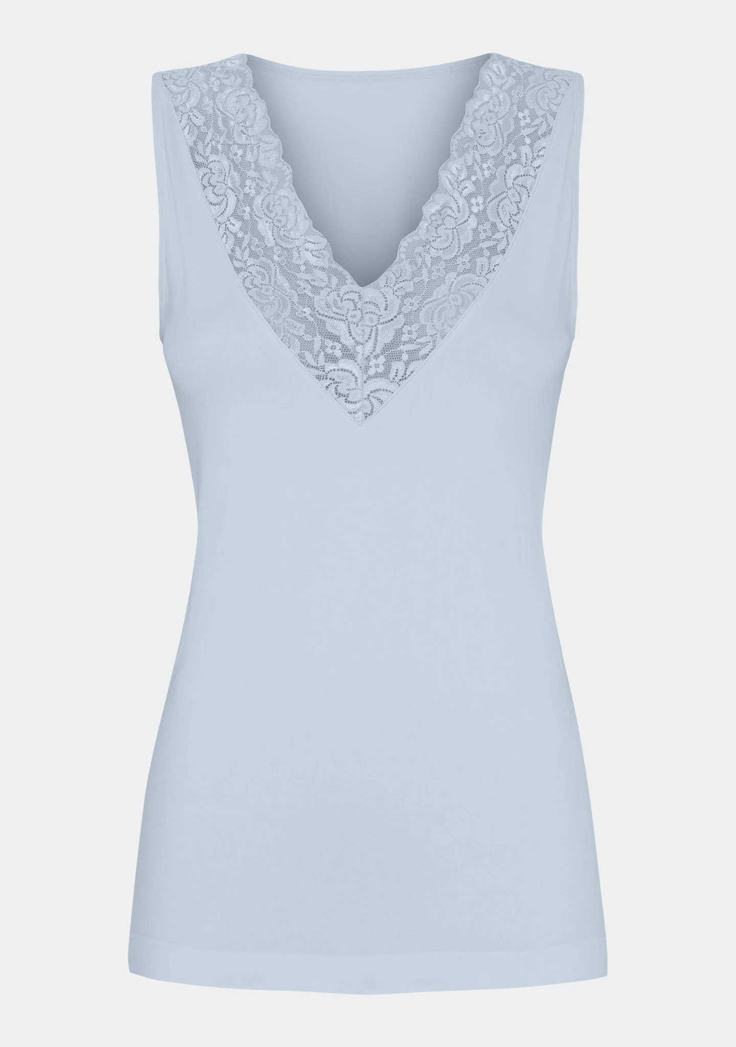 Nilla V-Neck Top - Light Blue