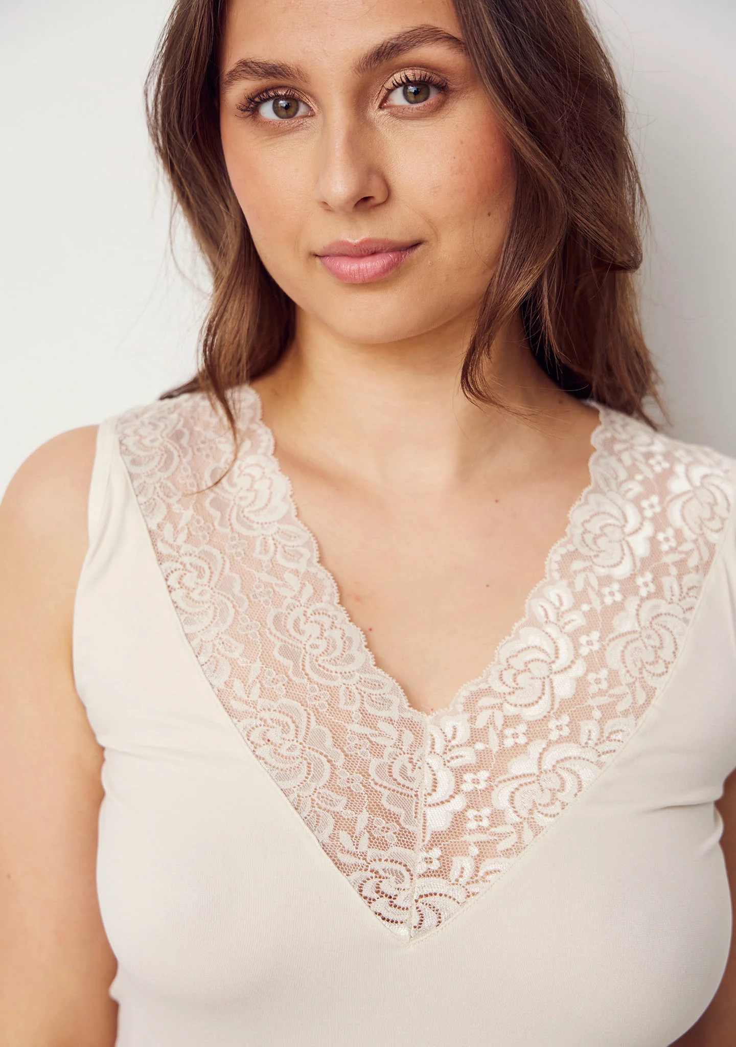 Nilla V-Neck Top - Sand - Image 3