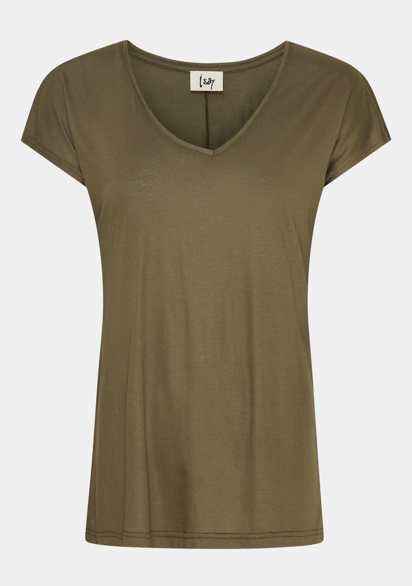 Nugga V-Neck T-Shirt - Khaki - Image 3