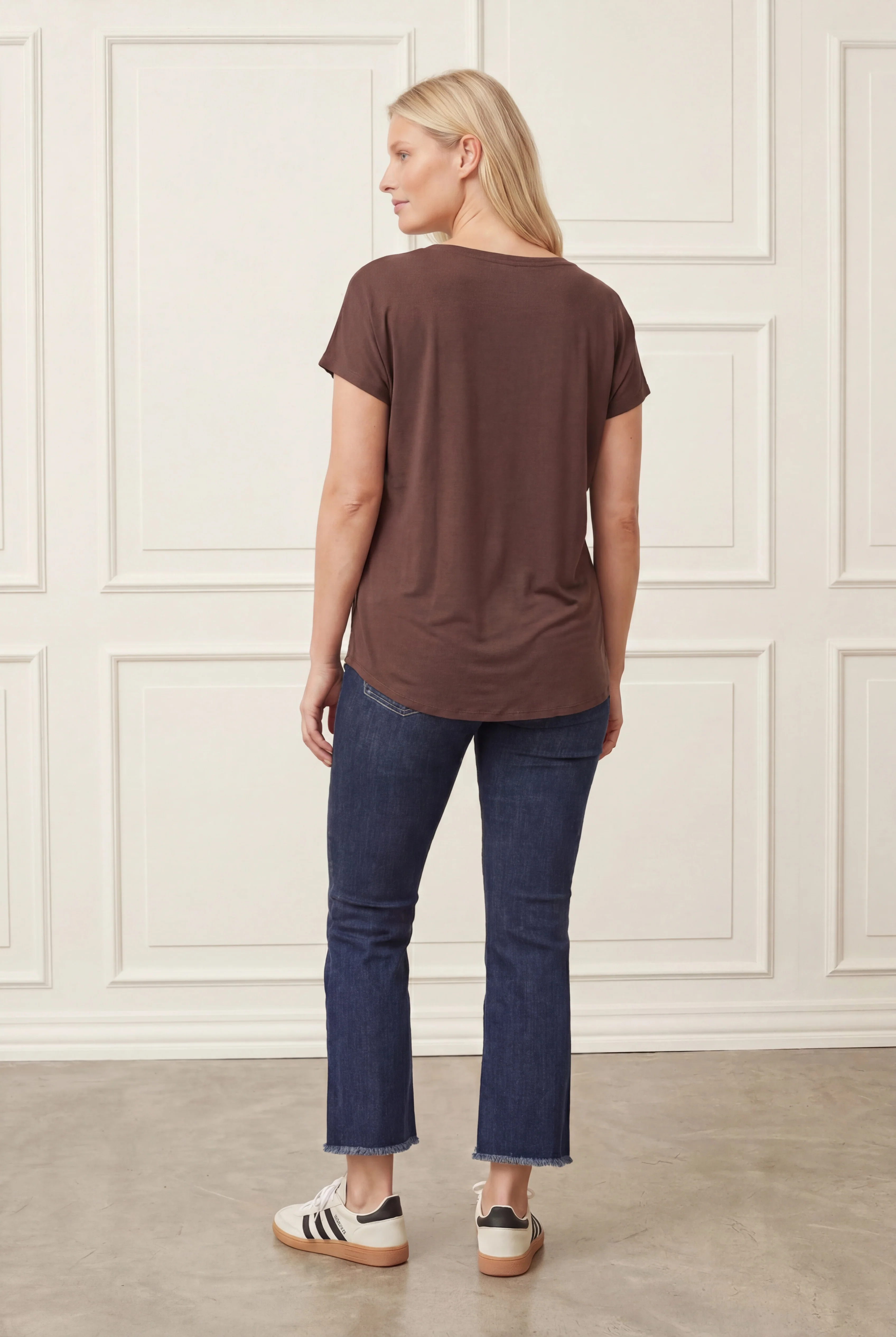 Nugga Viscose T-Shirt - Dark brown - Image 5