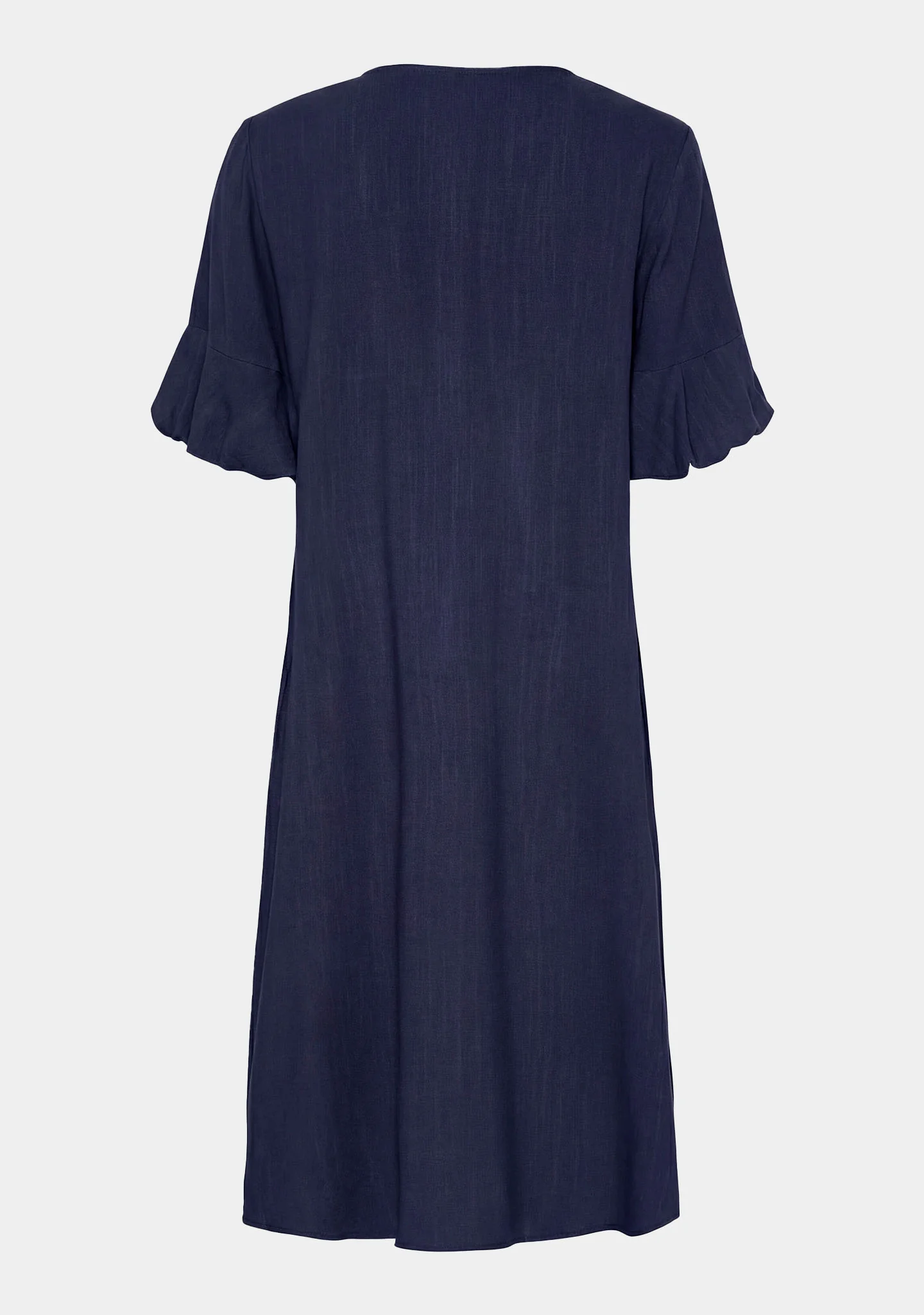 Pearl Baloon Sleeve Dress - Navy - Image 5