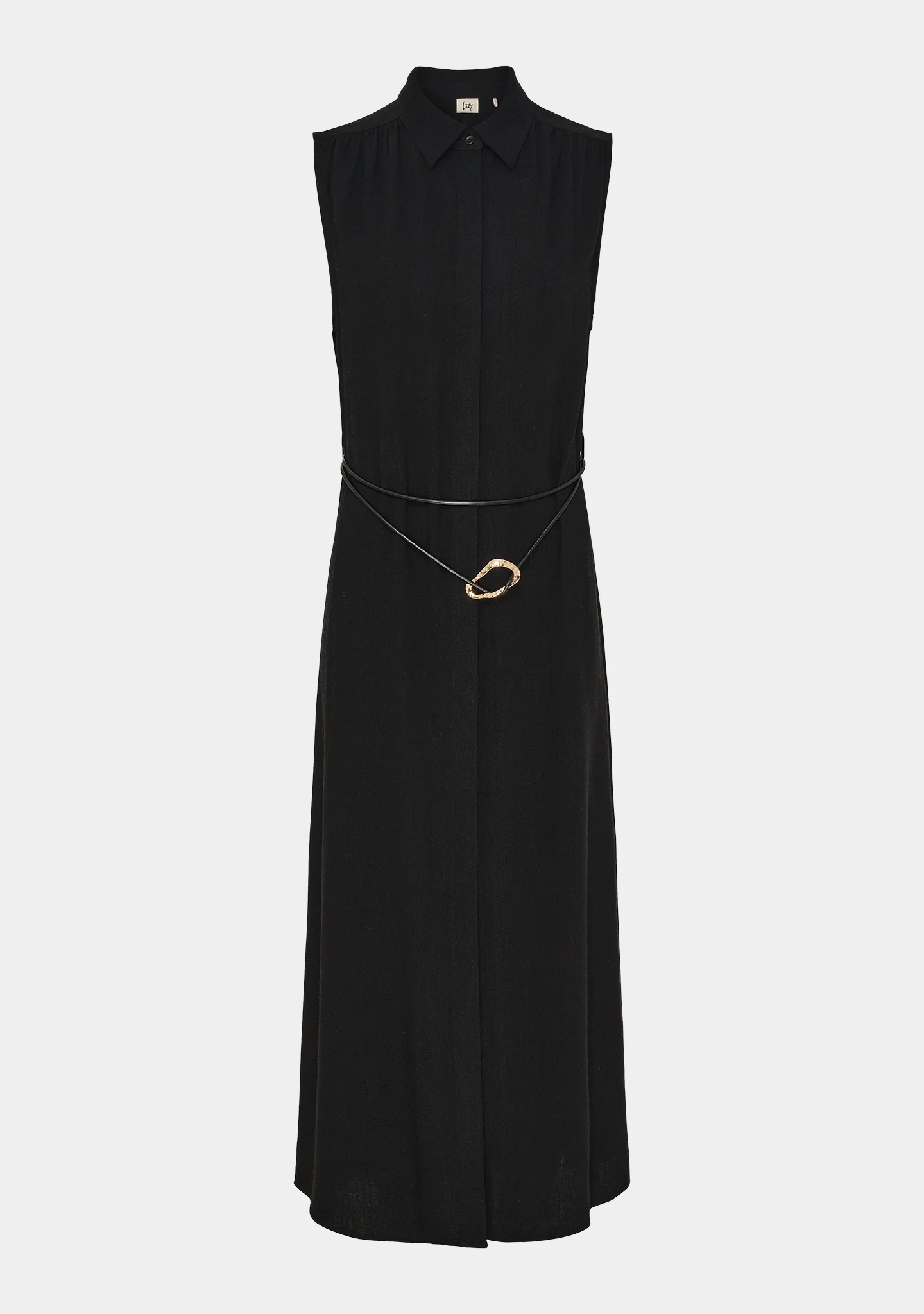 Pearl Belt Dress - Black - Image 2