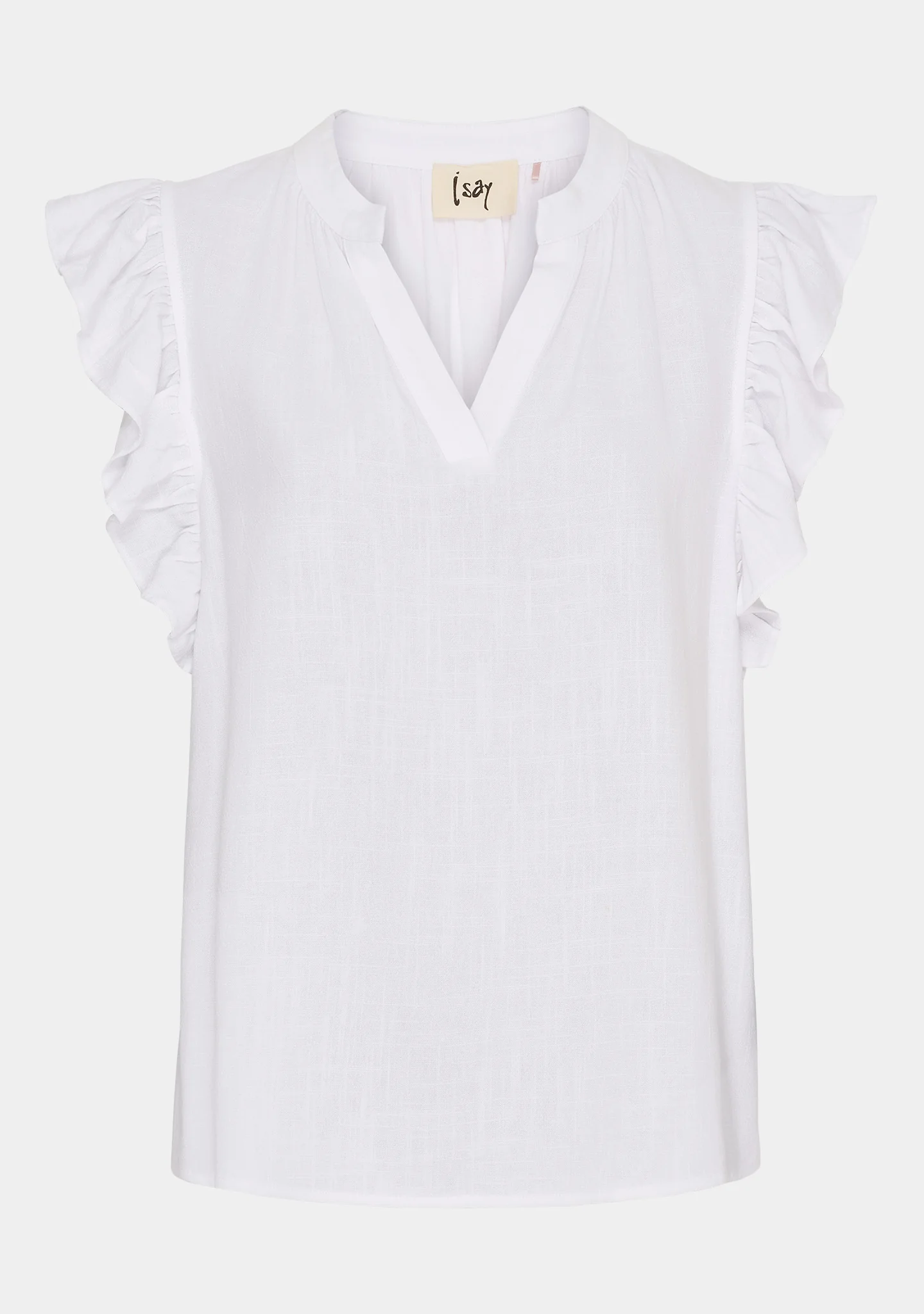 Pearl Flounce Top - White - Image 5