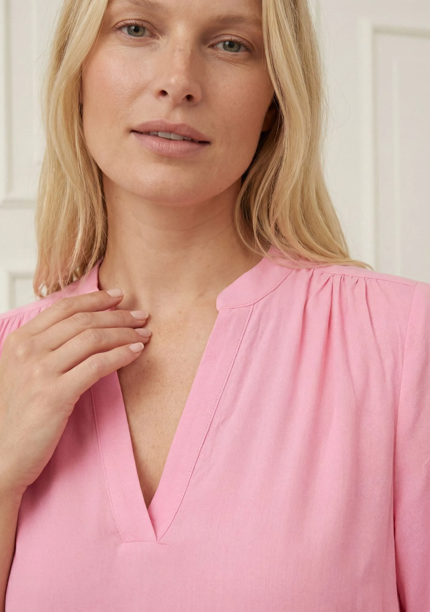 Pearl s/s Blouse - Fresh Pink - Image 3