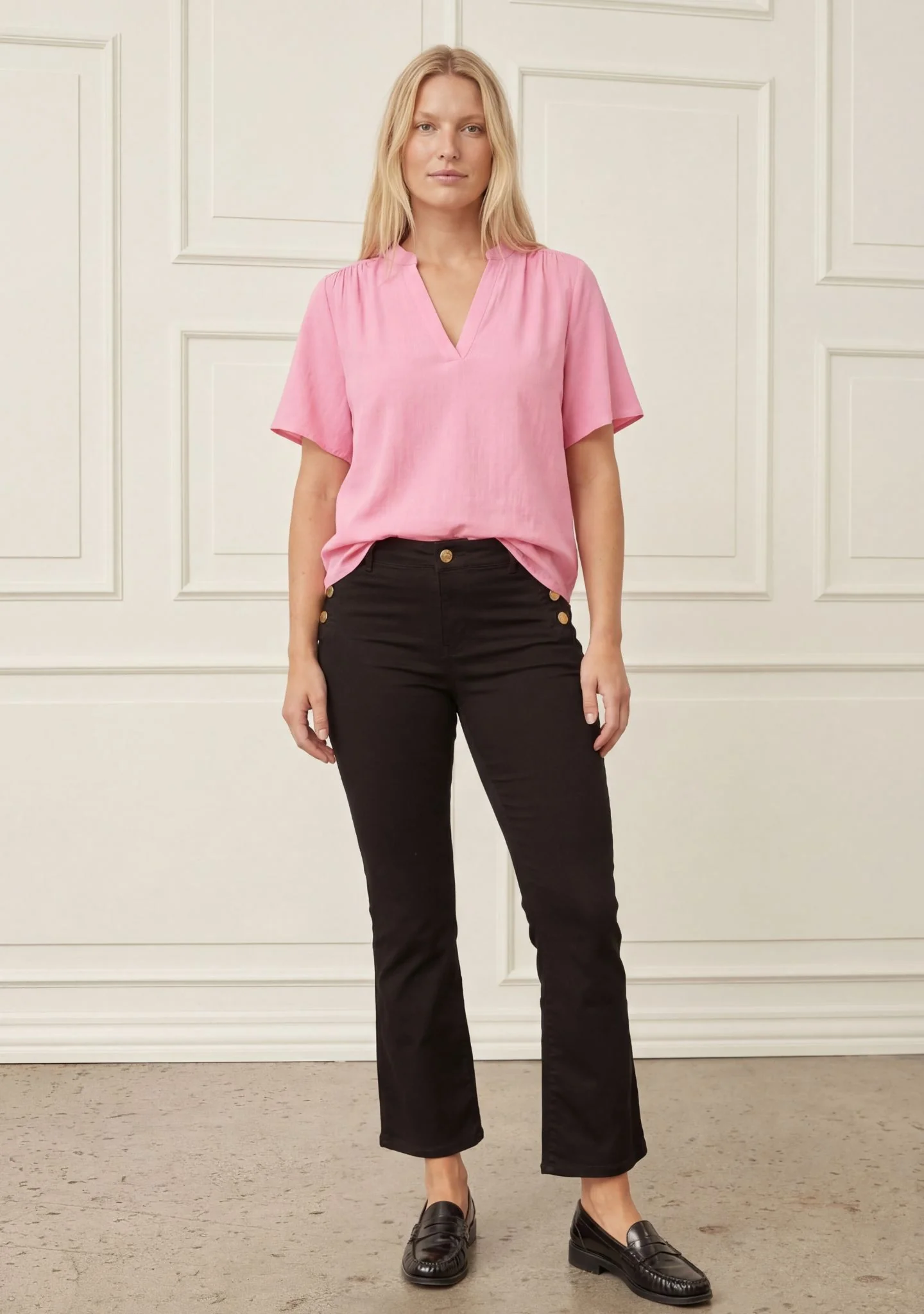 Pearl s/s Blouse - Fresh Pink - Image 4